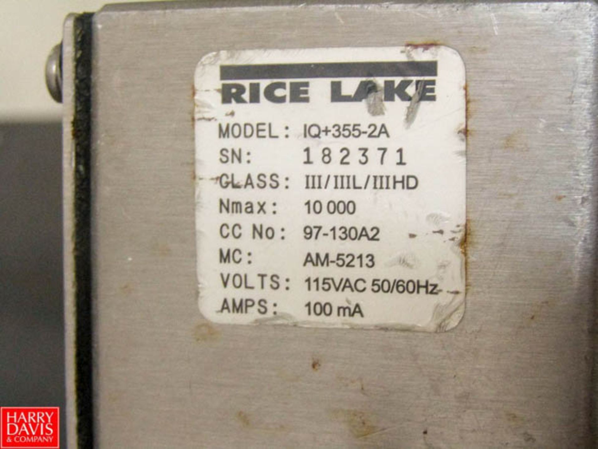 Rice Lake 100 LB Capacity Digital S/S Scale Model IQ+355-2A 20" x 20" Rigging Fee: $ 25 - Image 4 of 4