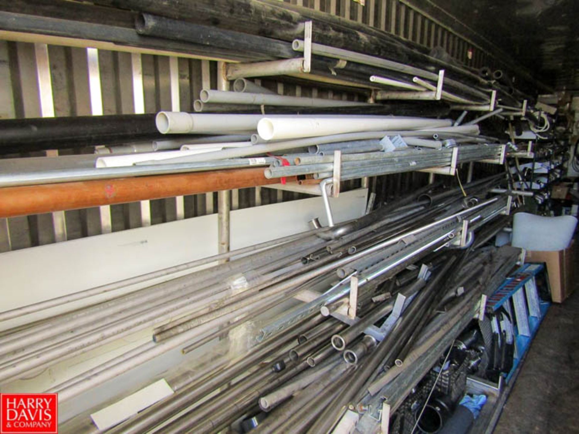 S/S Cantilever Rack with with Contents of PVC Pipe Conduit & S/S Piping Rigging Fee: $ 1400