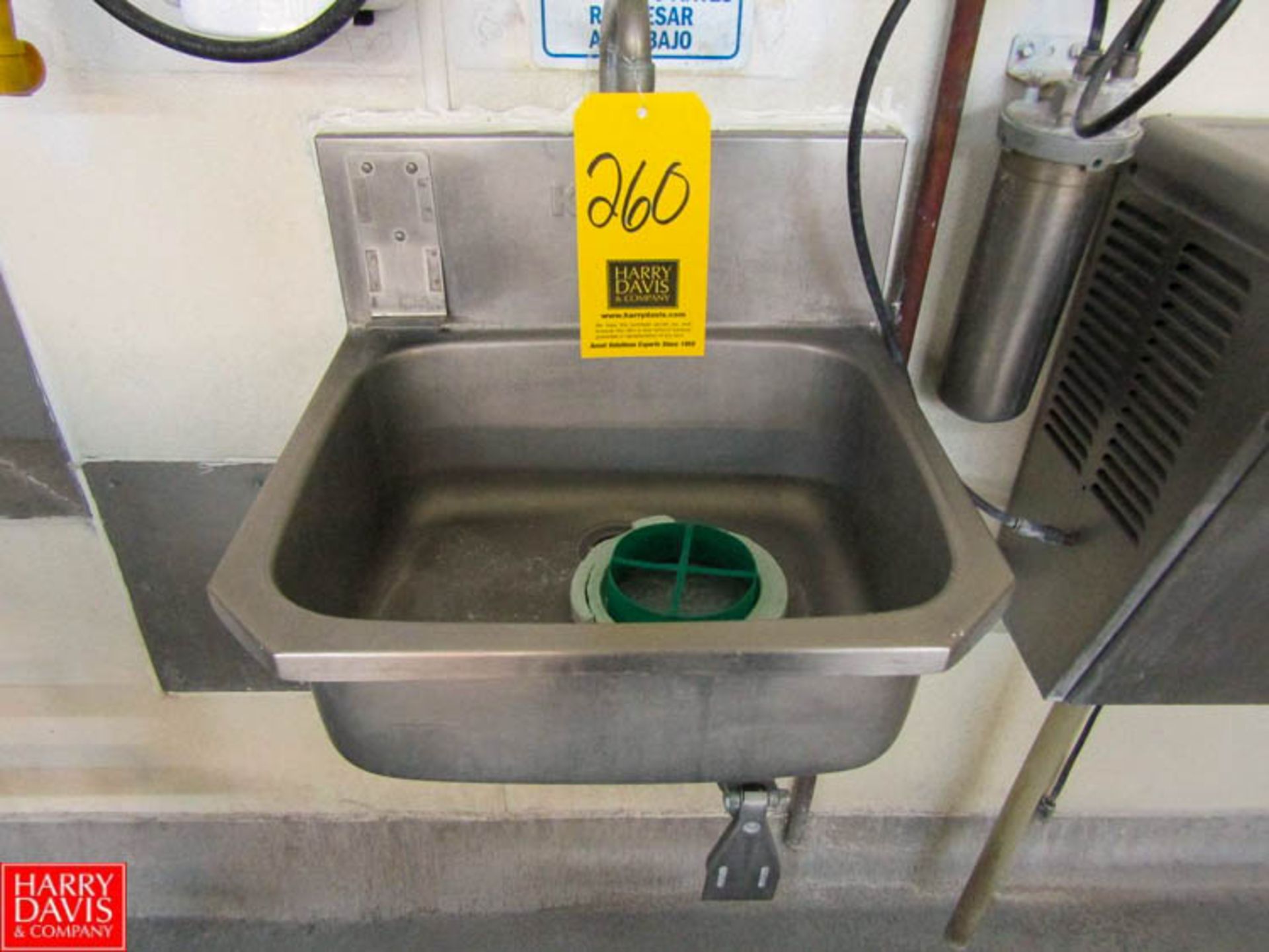 S/S Hand Wash Sink Rigging Fee: $ 25