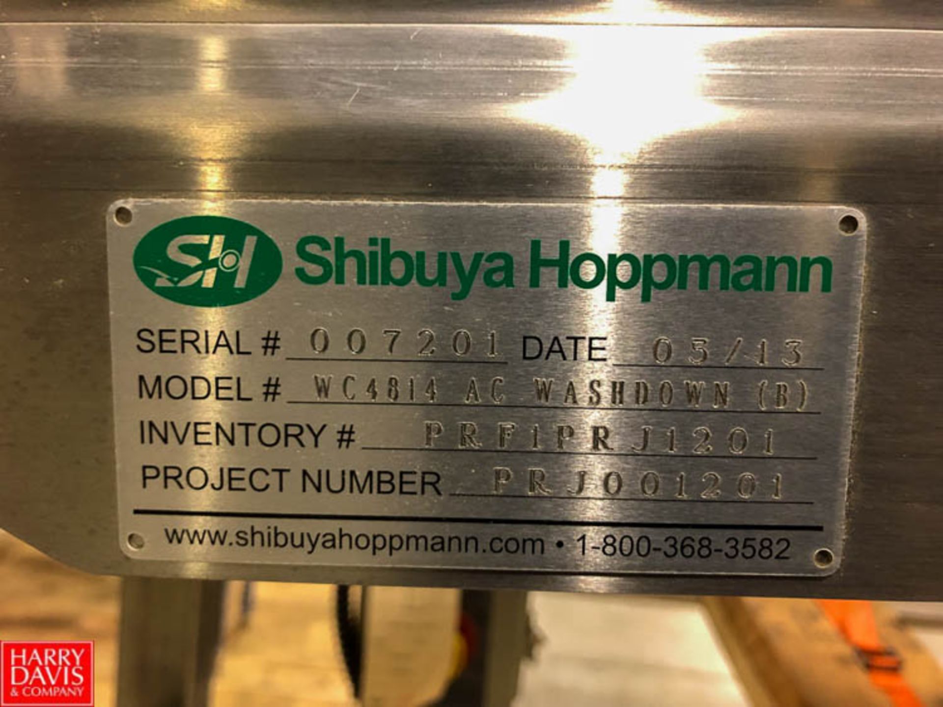 Shibuya Hoppmann Wash Down Conveyor, Model WC4814 AC, S/N 007201 Rigging Fee: $150 - Image 4 of 4