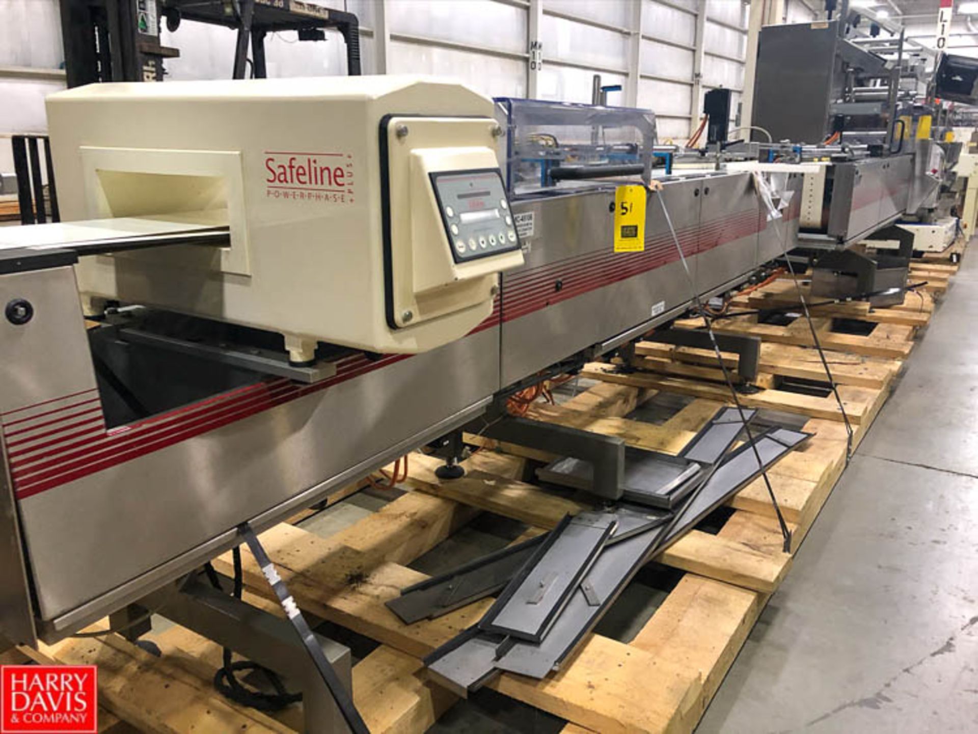 2003 Klockner Flow Wrapper P2000 V, S/N 48951661, with Infeed Conveyor and Safeline Metal Detector - Image 2 of 2