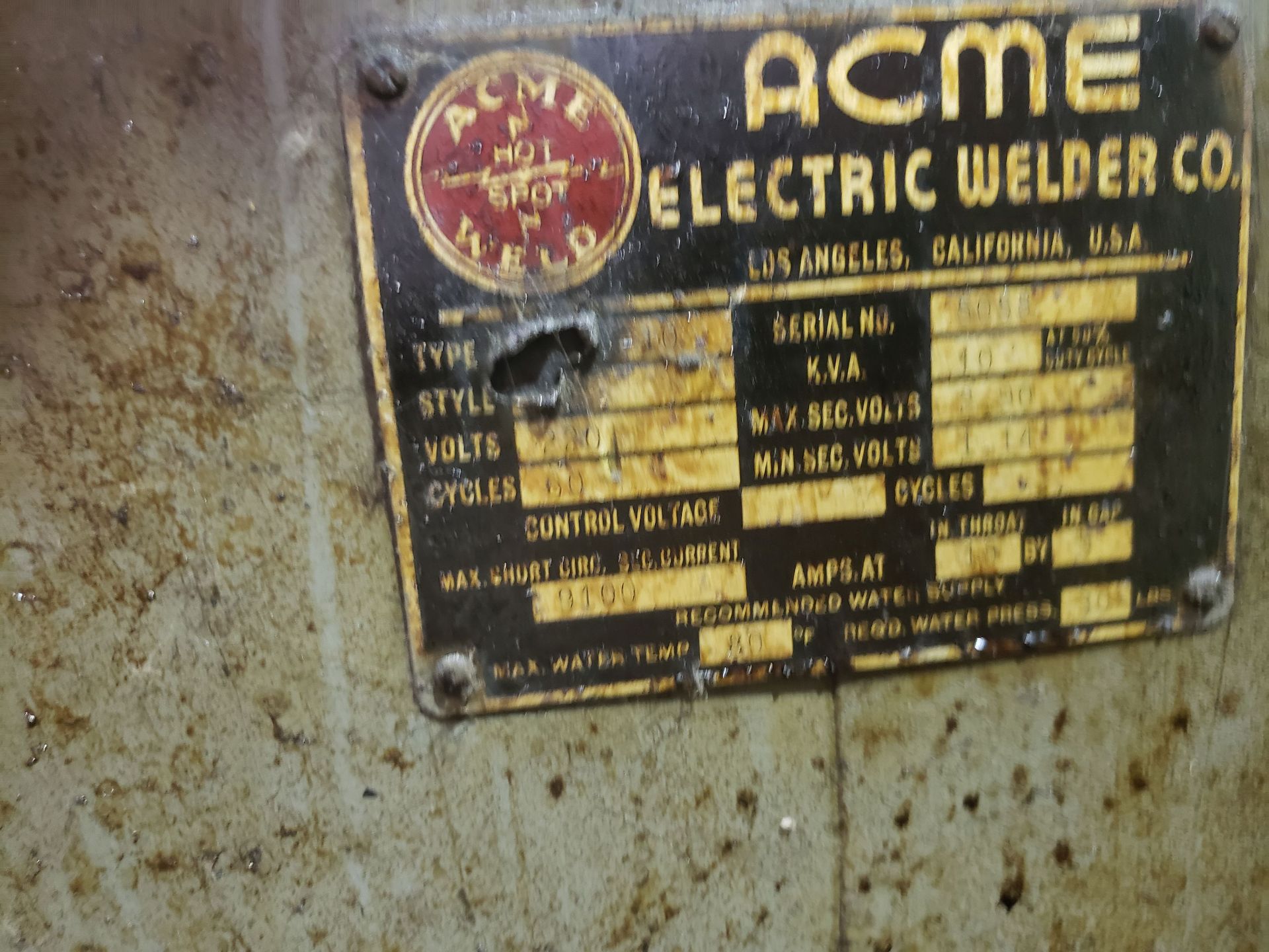 ACME SPOT WELDER - Image 2 of 2