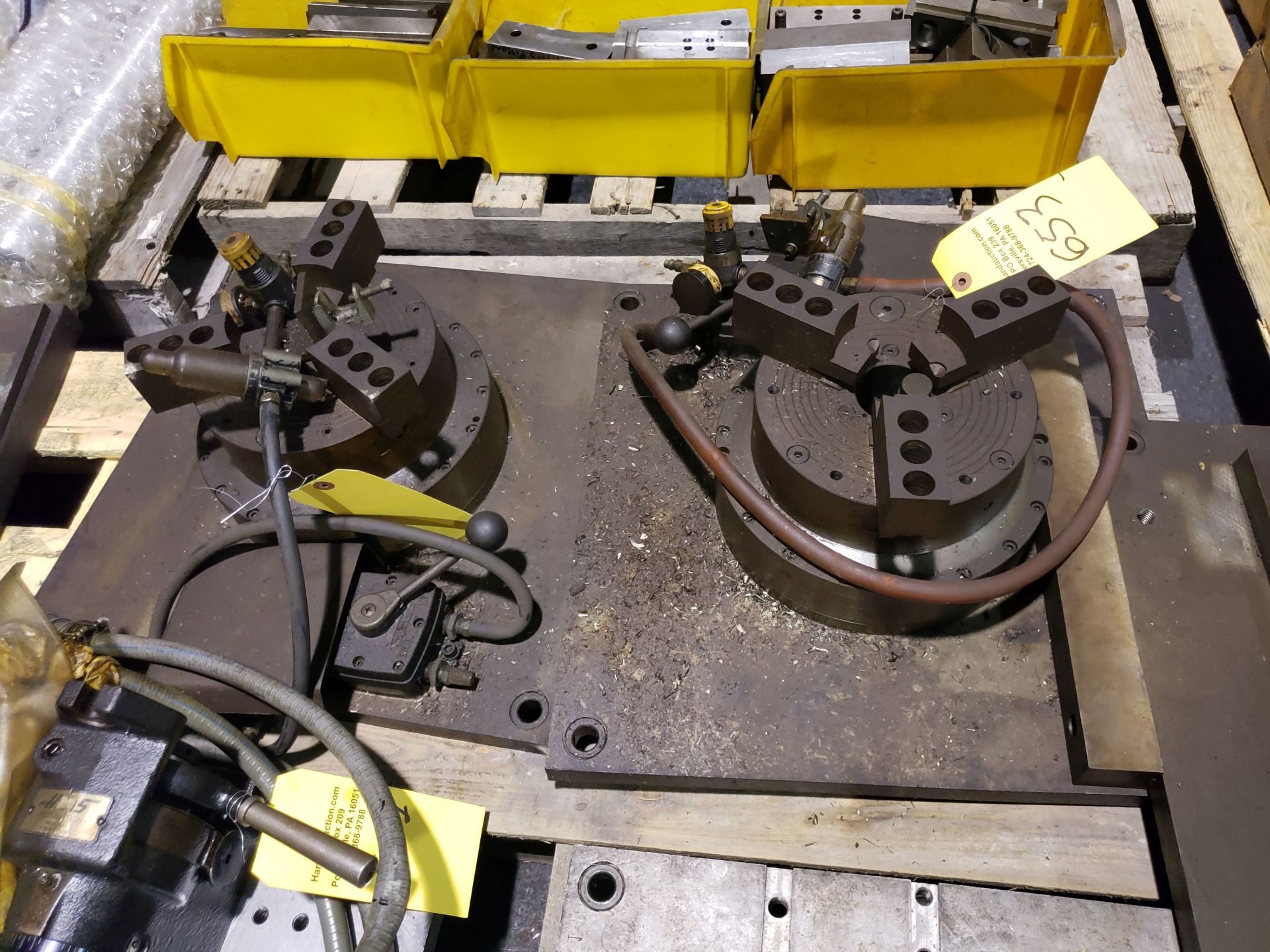 2 AIR INDEXERS & CENTER ON BACK PLATES
