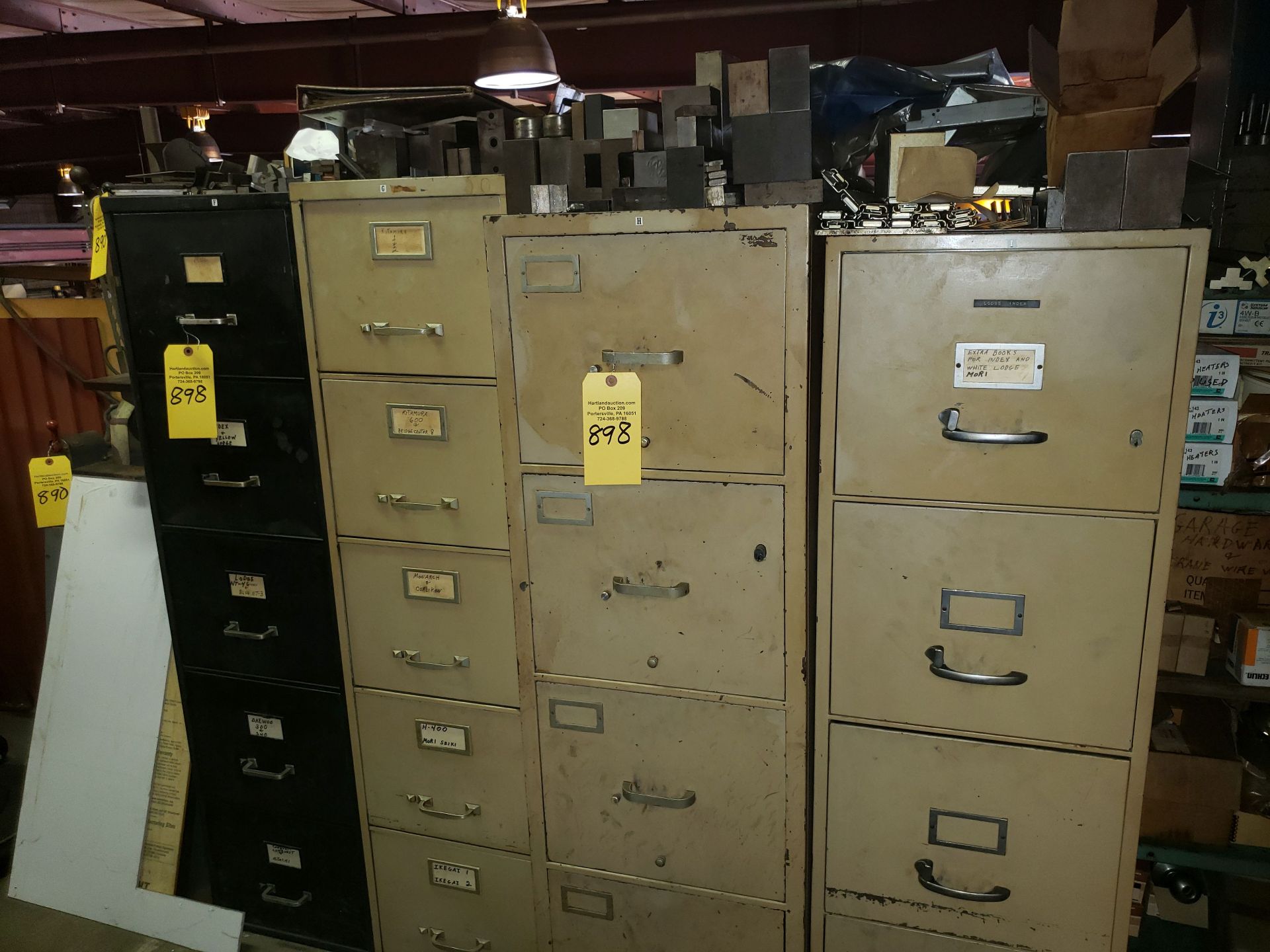 MISC PARTS & 4 FILING CABINETS & CONTENTS - Image 2 of 3