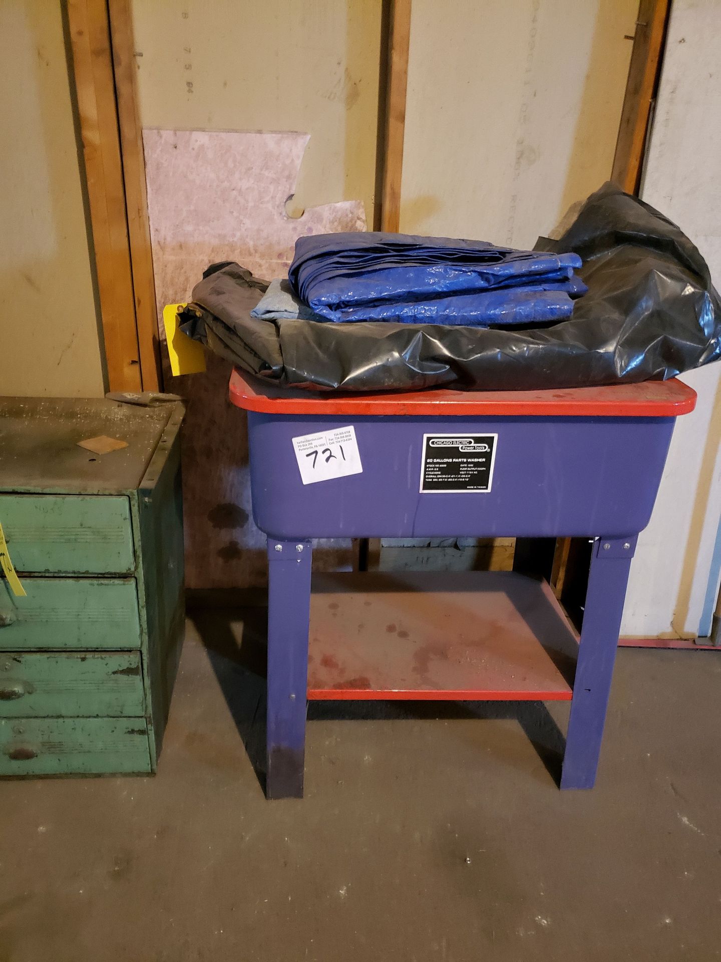 PARTS CLEANER, TARPS, CABINETS - Image 2 of 2