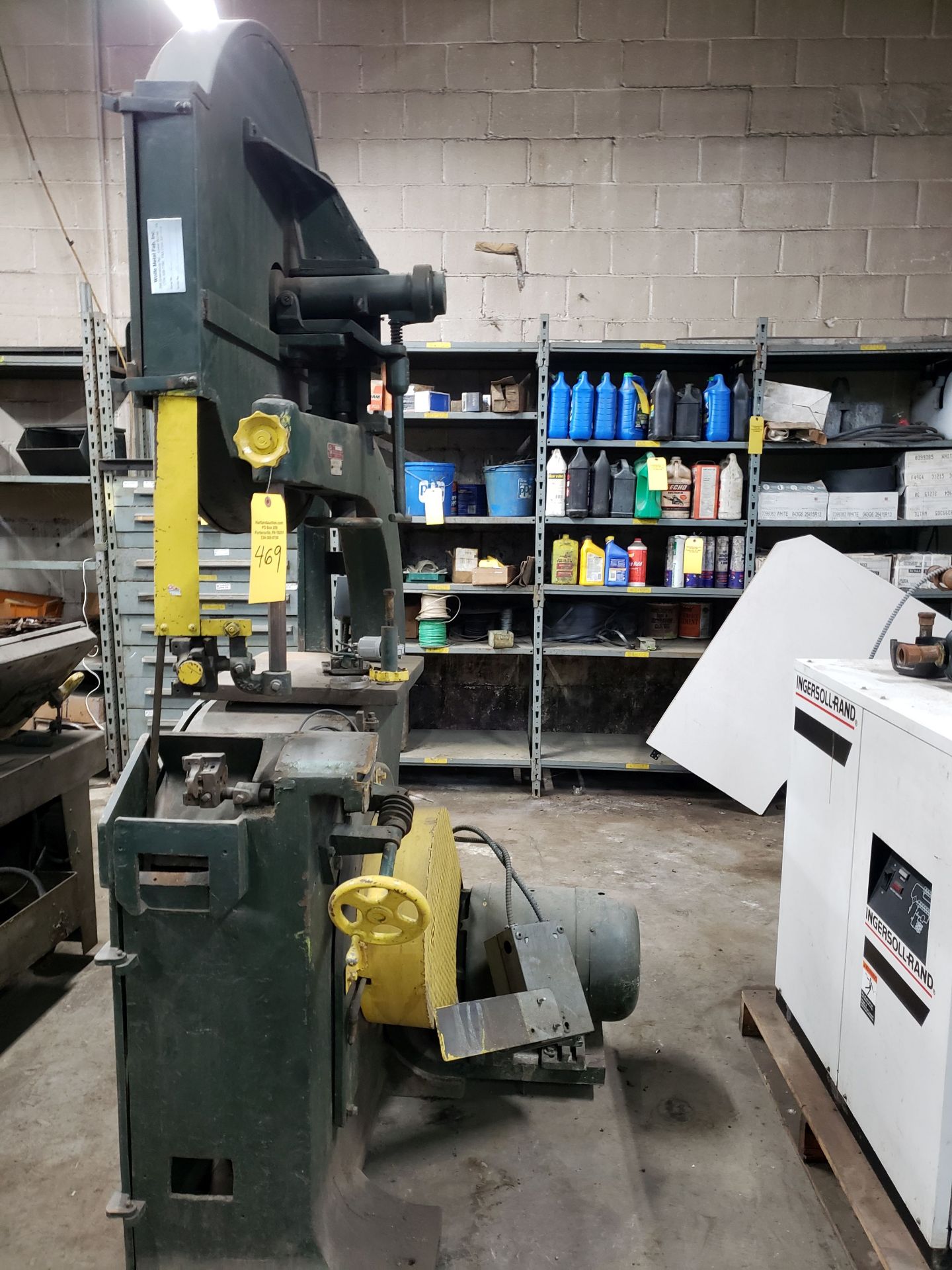 ROCKWELL VERTICAL BAND SAW SN 9839A, 30” throat, 12” under guide,
