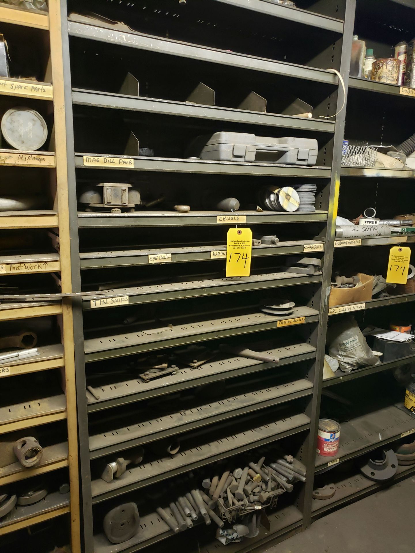 BALANCE OF CONTENTS OF MAINTENANCE ROOM 9 SHELVES & CONTENTS - FASTENERS, ELECTRICAL, FITTINGS, - Image 9 of 10