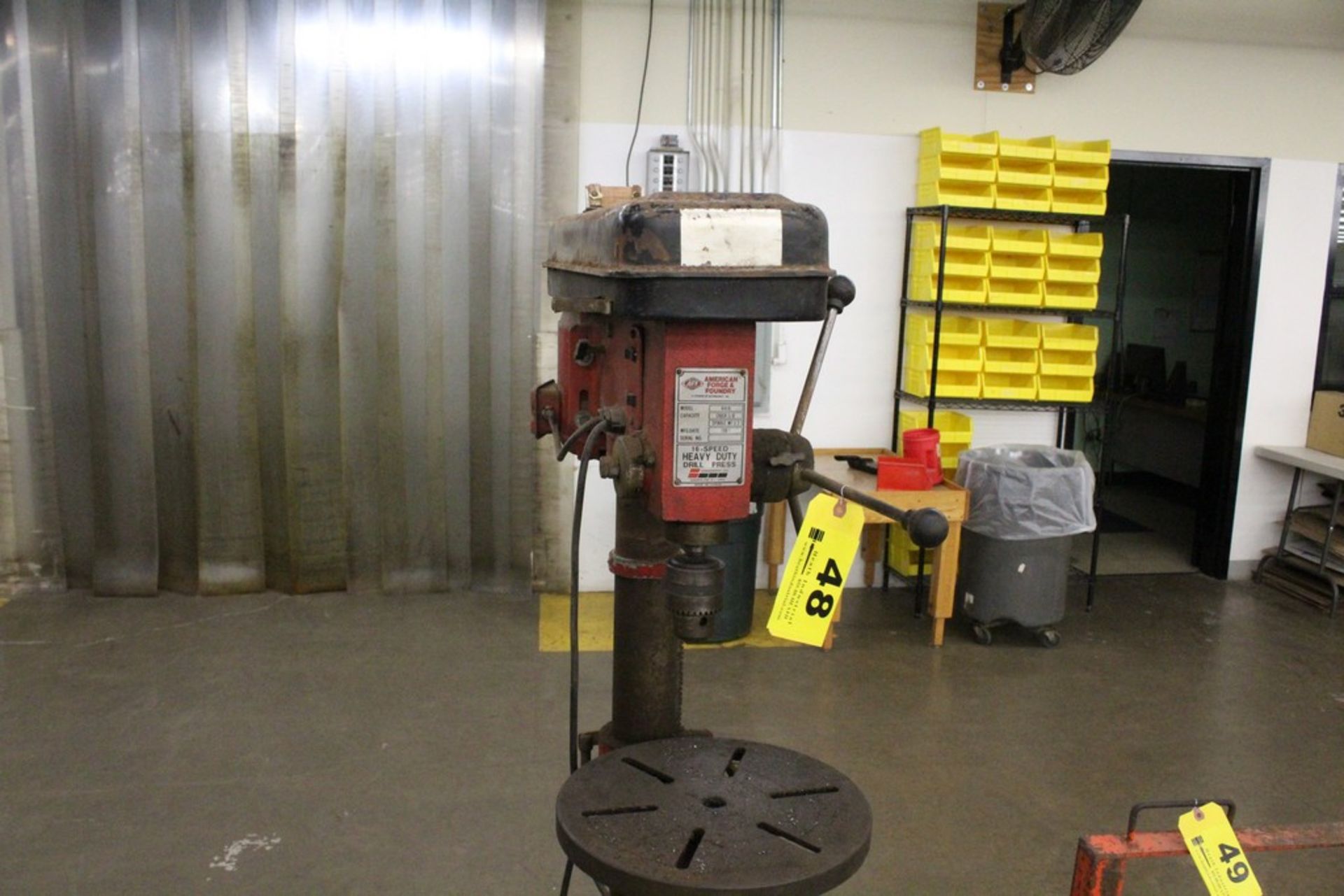 AMERICAN FORGE MODEL 665 16" HEAVY DUTY FLOOR STANDING DRILL PRESS S/N 52662: 16-SPEED, 5/8" - Image 2 of 3