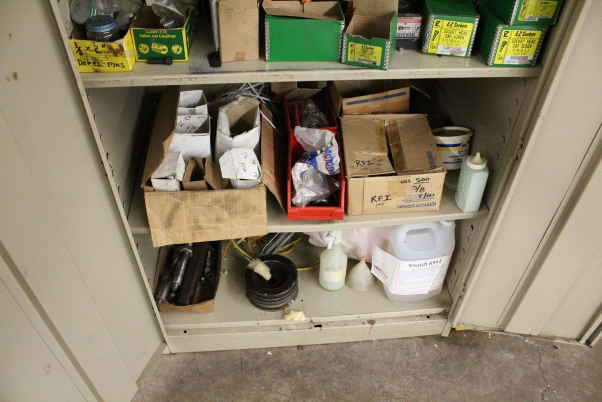 LARGE QTY OF ASSORTED HARDWARE IN TWO DOOR CABINET - Image 2 of 2