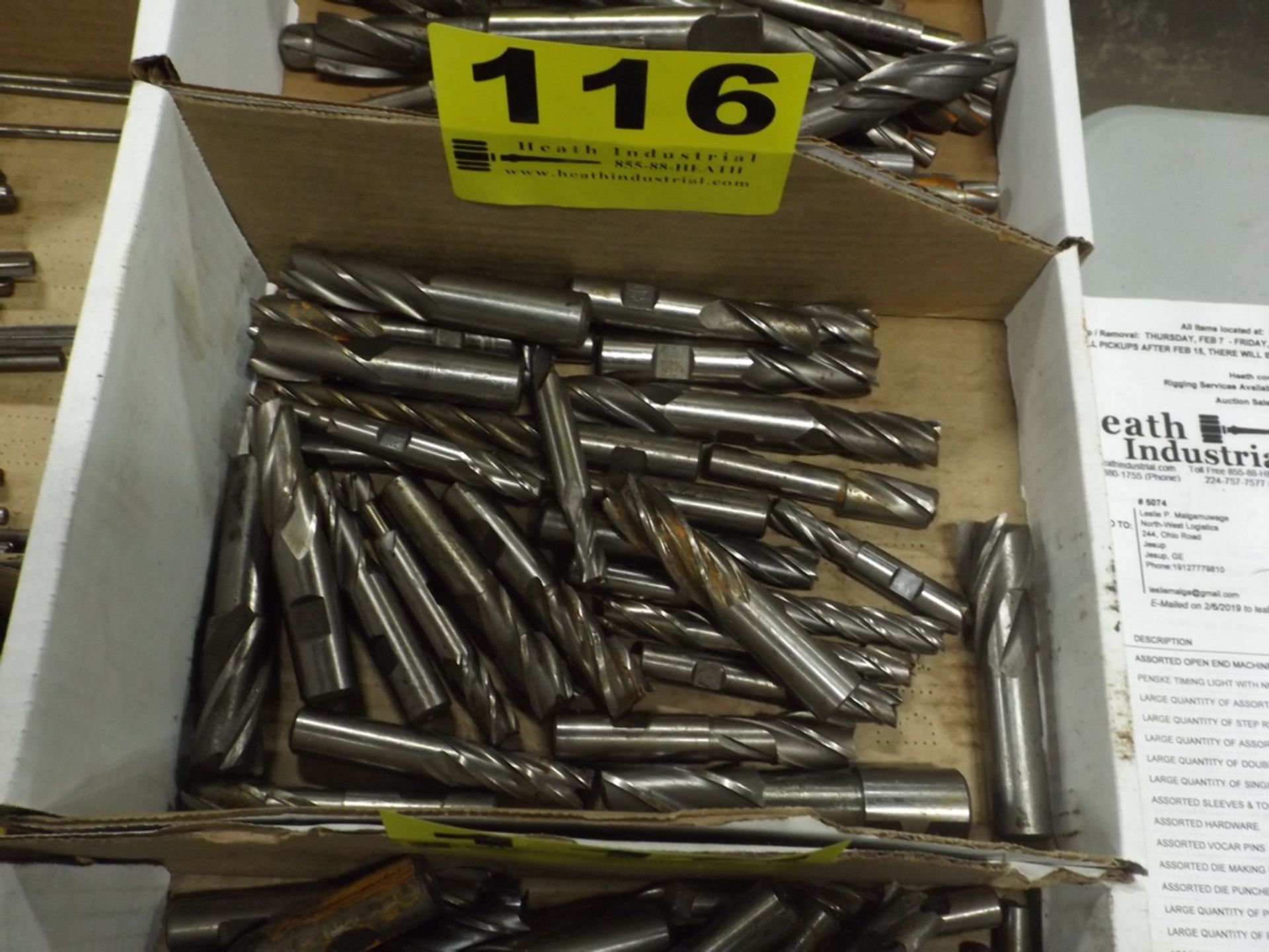 LARGE ASSORTMENT OF SINGLE END MILLS