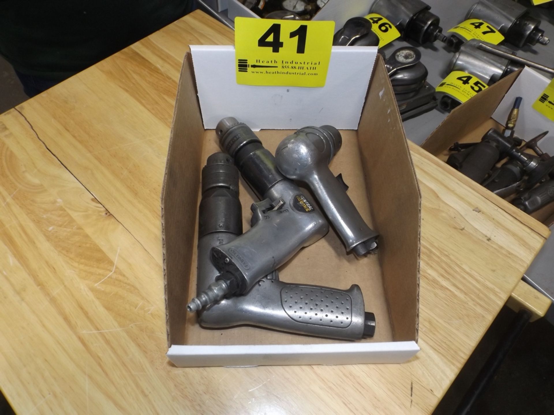 (2) PNEUMATIC DRILLS AND AIR HAMMER IN BOX