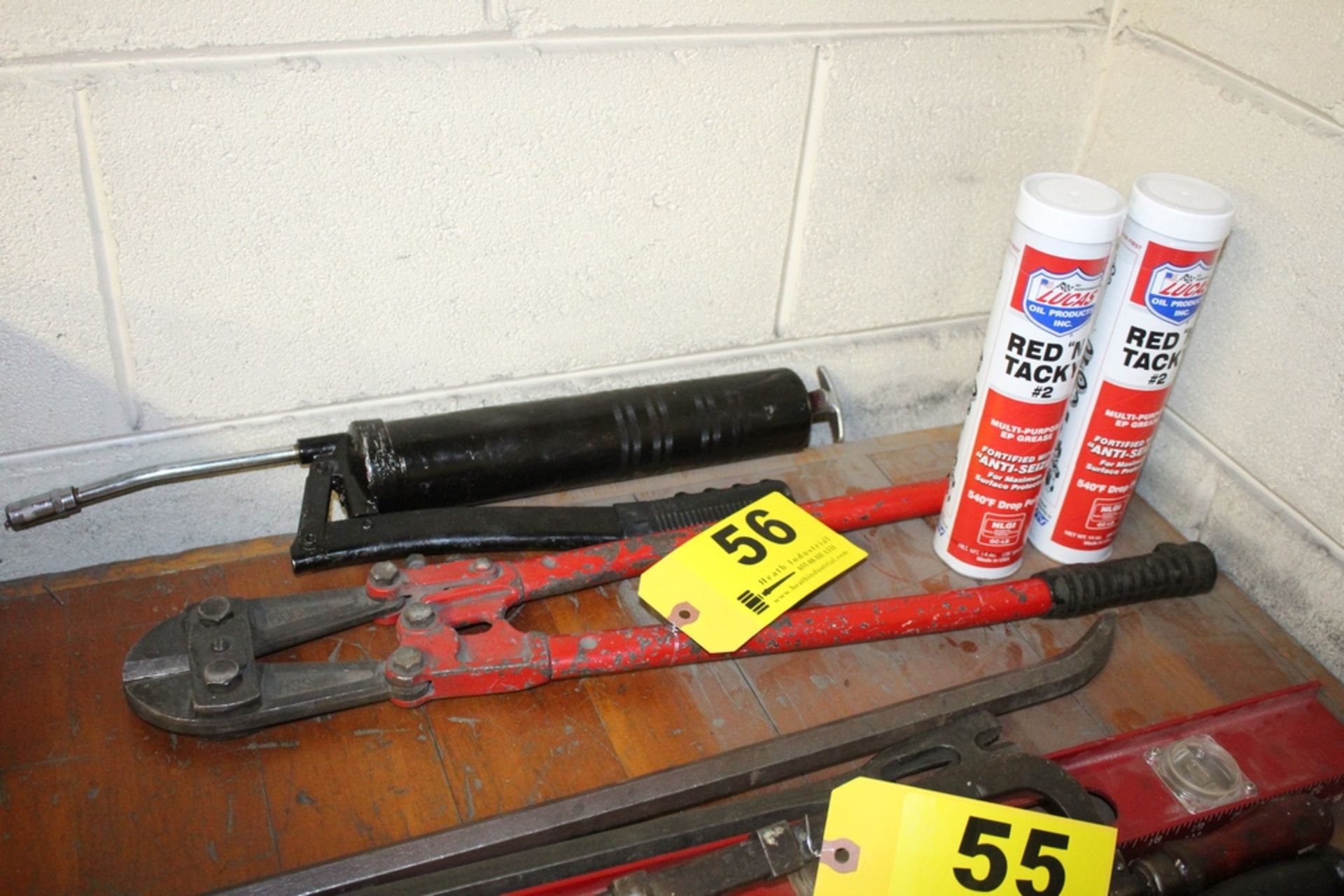 BOLT CUTTER, GREASE GUN, AND GREASE