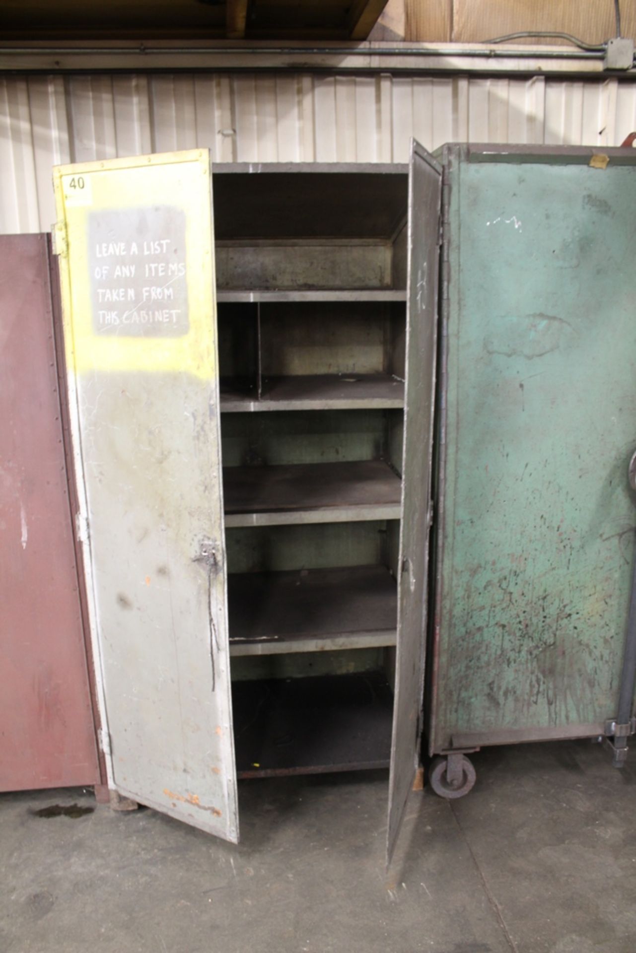 TWO DOOR STEEL CABINET 40" X 24" X 78"