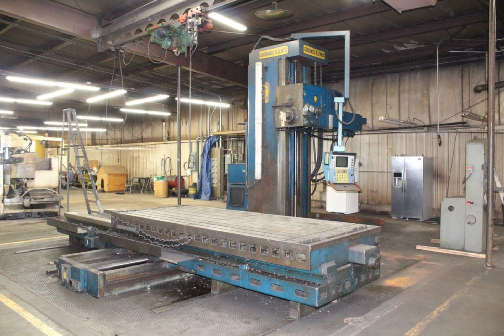 6” GIDDINGS & LEWIS MODEL 70-H6-T TABLE TYPE HORIZONTAL BORING MILL, 60” X 144” TABLE,
