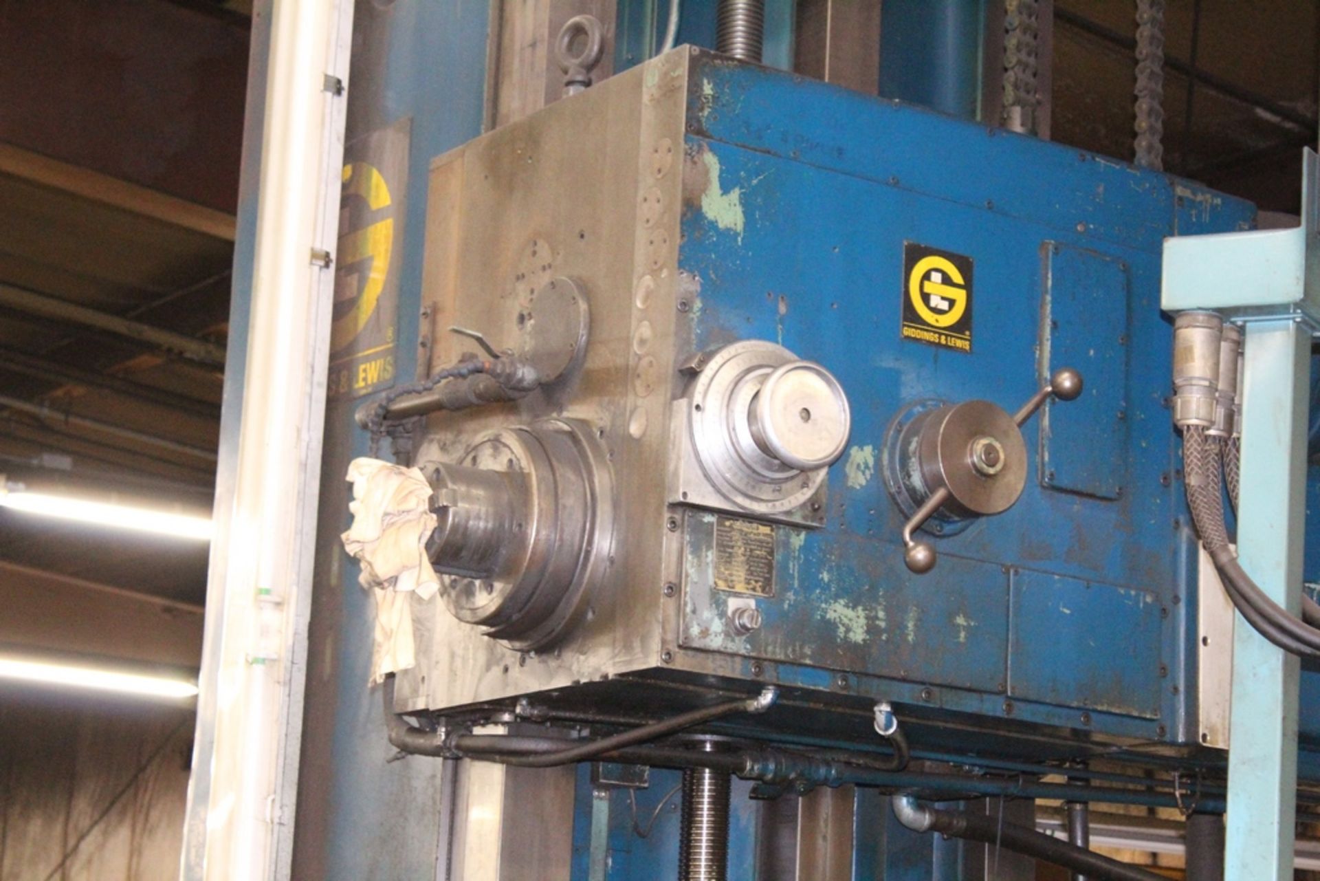 6” GIDDINGS & LEWIS MODEL 70-H6-T TABLE TYPE HORIZONTAL BORING MILL, 60” X 144” TABLE, - Image 5 of 9