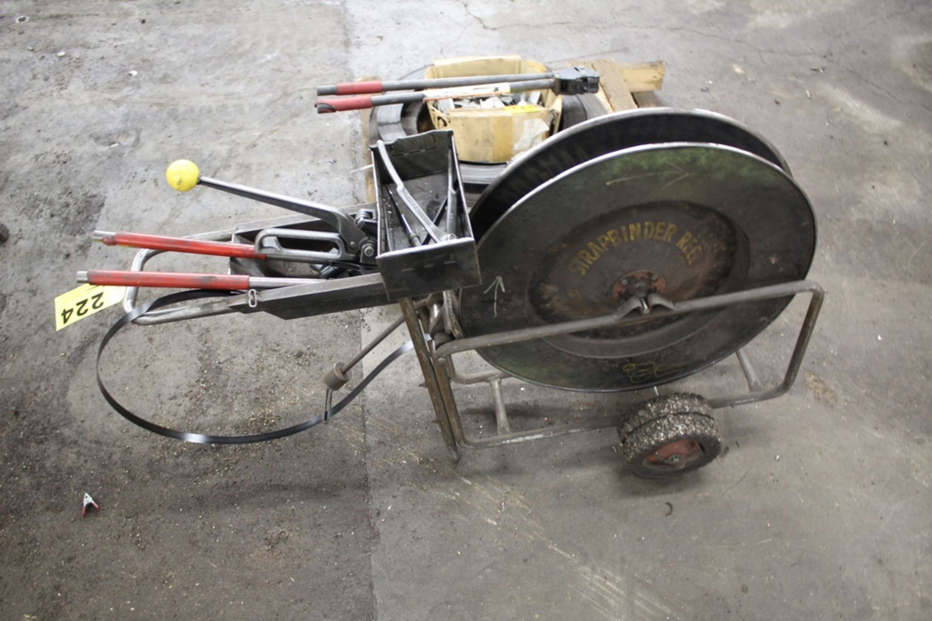 PORTABLE STEEL BANDING CART WITH TOOLS