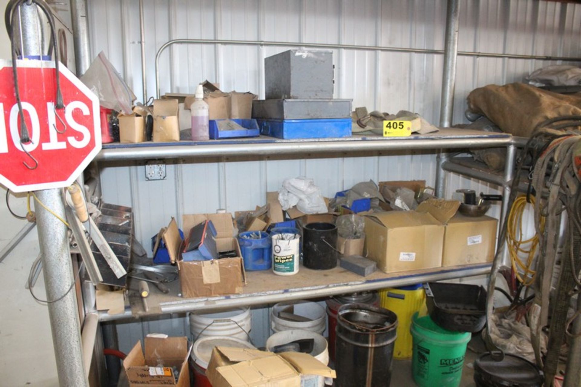 LOT ASSORTED NUTS AND BOLTS ON SHELF