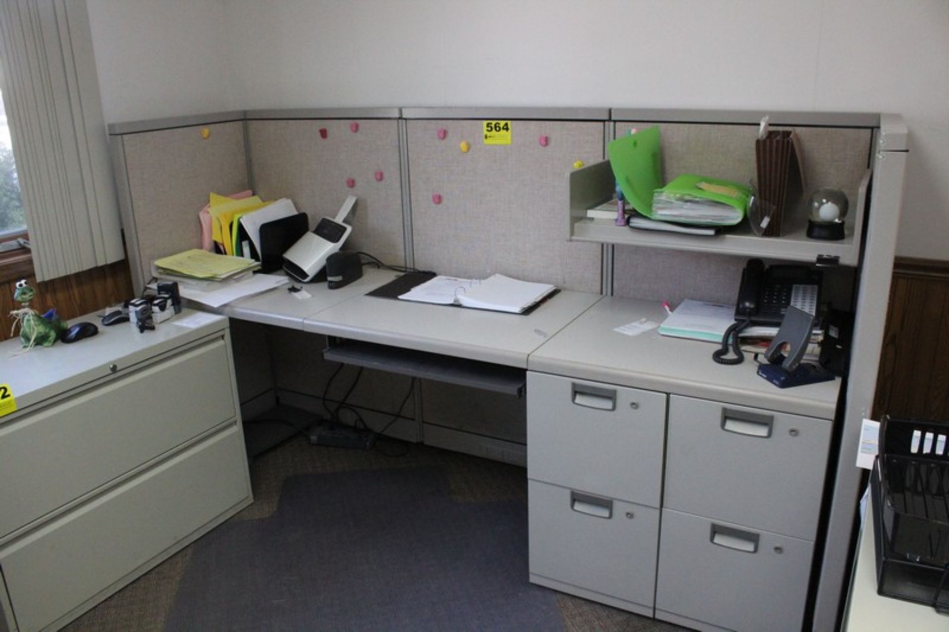 OFFICE CUBICLE 8' X 26" X 53 HIGH