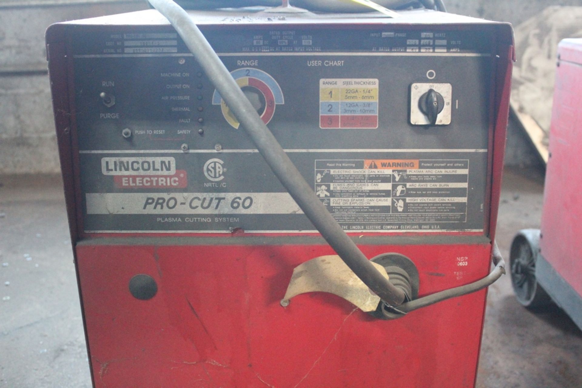 LINCOLN MODEL PROCUT 60 PLASMA CUTTER - Image 2 of 2