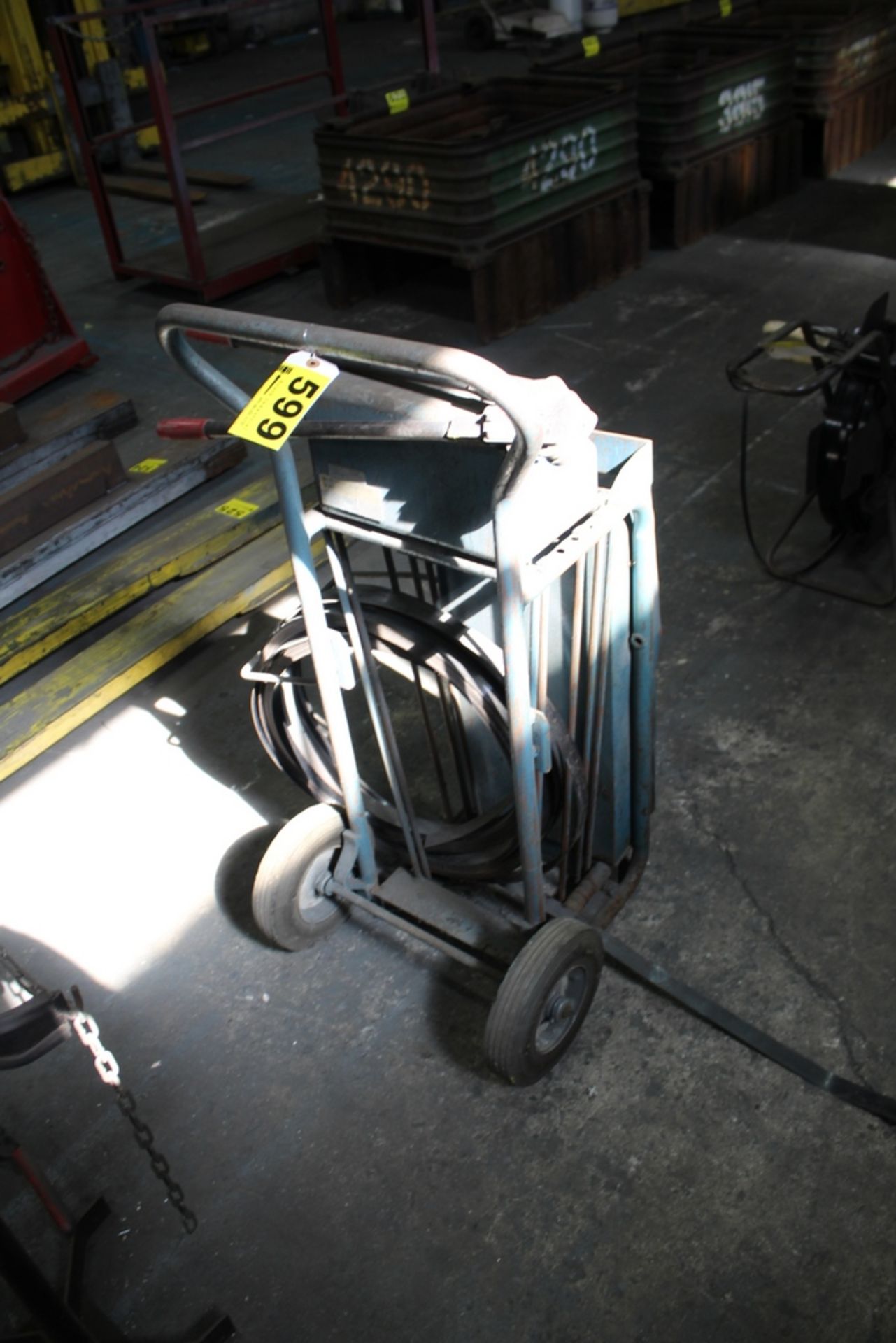 PORTABLE STEEL BANDING CART WITH TOOLS