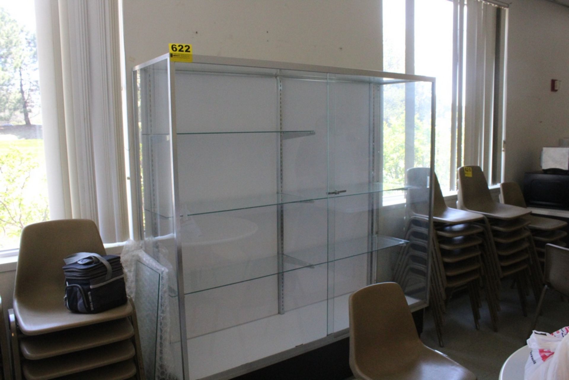 GLASS DISPLAY CASE 70" X 20" X 72"