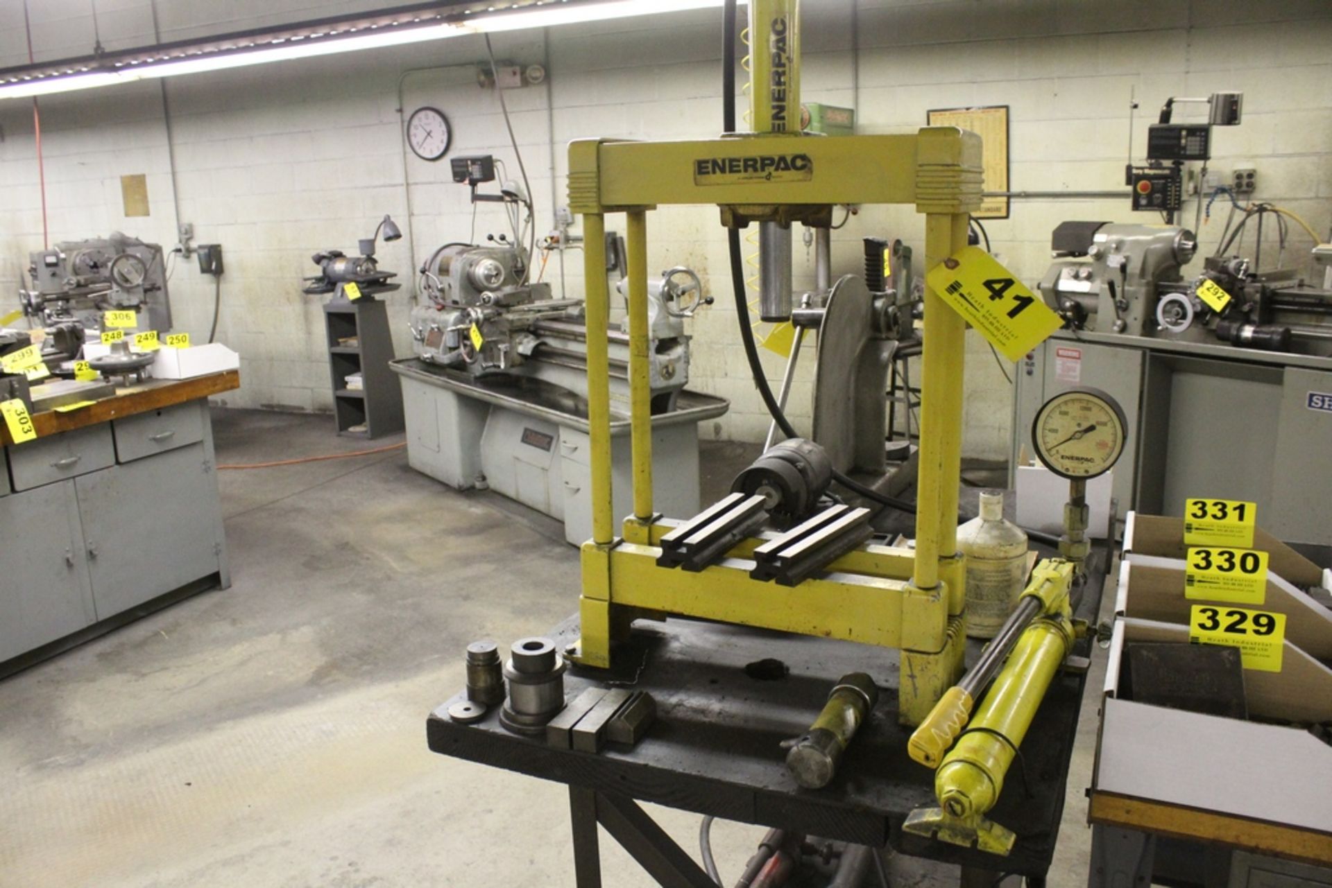 ENERPAC HYDRAULIC H FRAME PRESS WITH BENCH