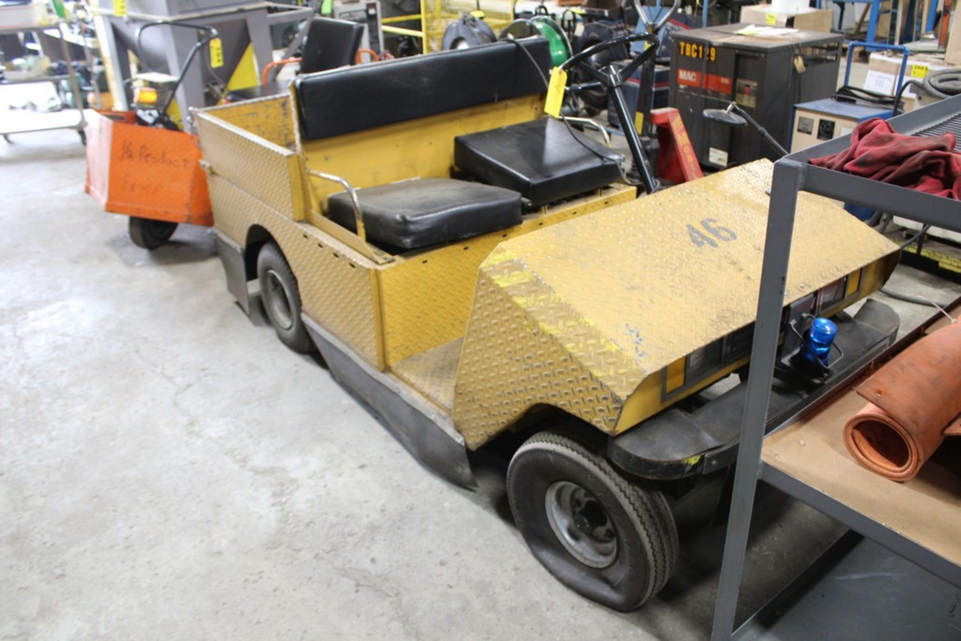 TAYLOR DUNN BATTERY OPERATED FOUR WHEEL UTILITY CART 7291HRS ON METER - Image 5 of 5