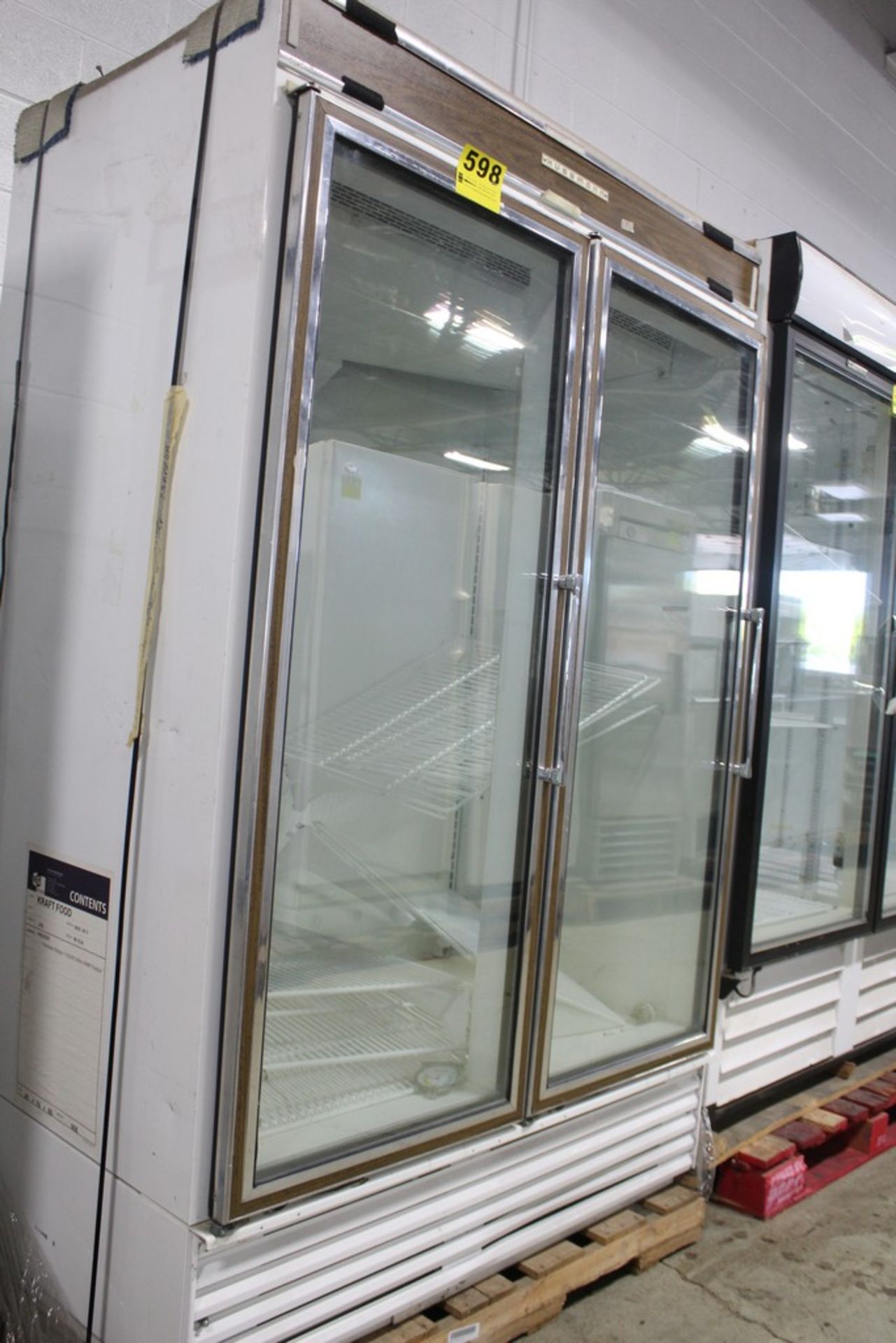 HUSSMAN MODEL UML-2-BS DOUBLE DOOR REFRIGERATOR AND/OR FREEZER, S/N BBI08008-184, 80" X 52" X33"