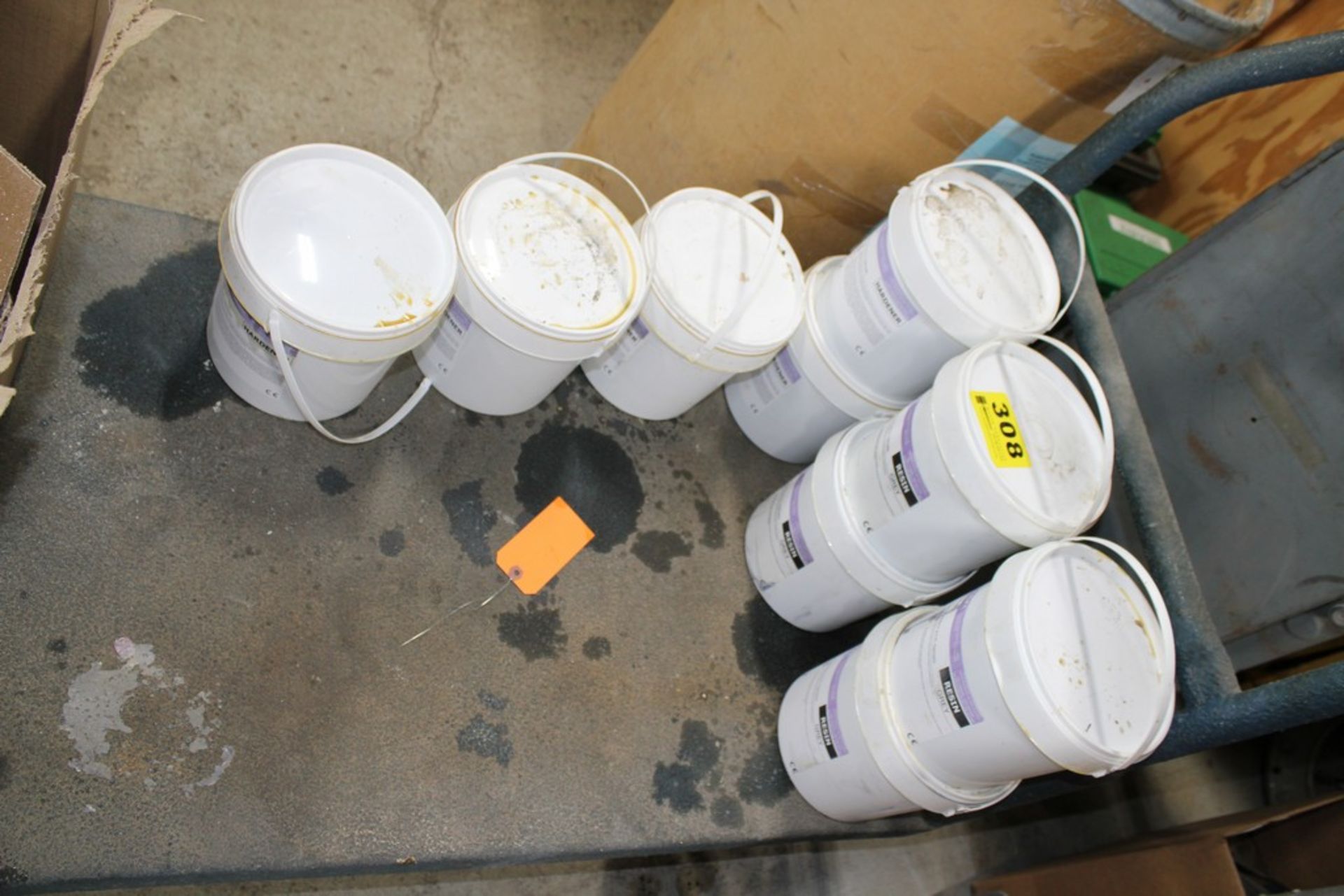 DURA-FLEX POLY CRETE- (4) BUCKETS OF RESIN AND (5) BUCKETS OF HARDENER