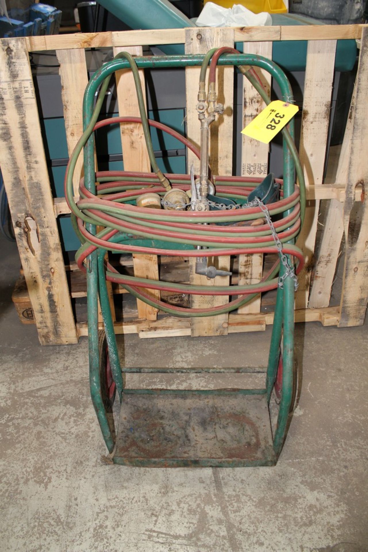 WELDING CART WITH HOSES, GAGES AND TORCH