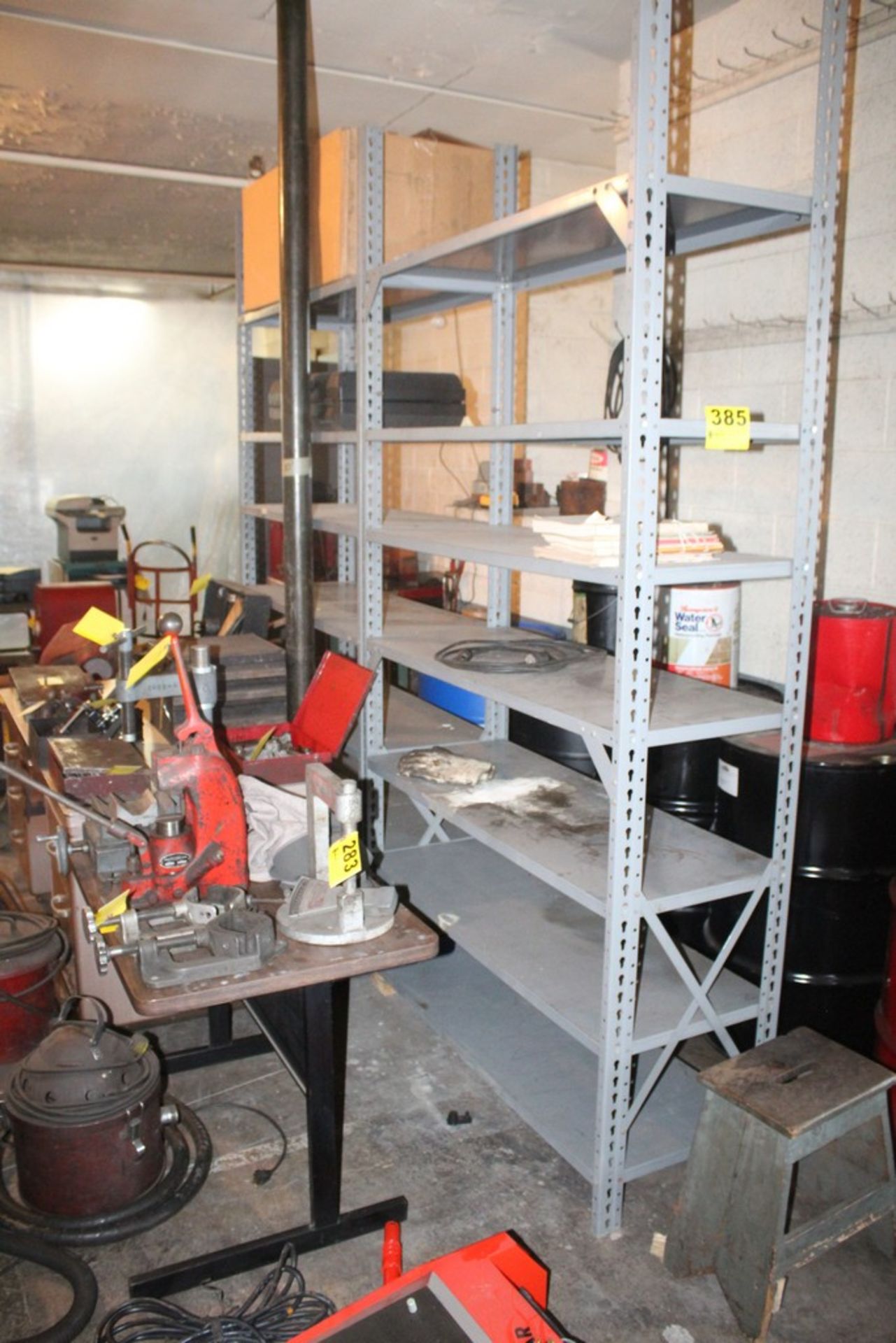 (2) SECTIONS OF ADJUSTABLE METAL SHELVING 48"X18"X100"