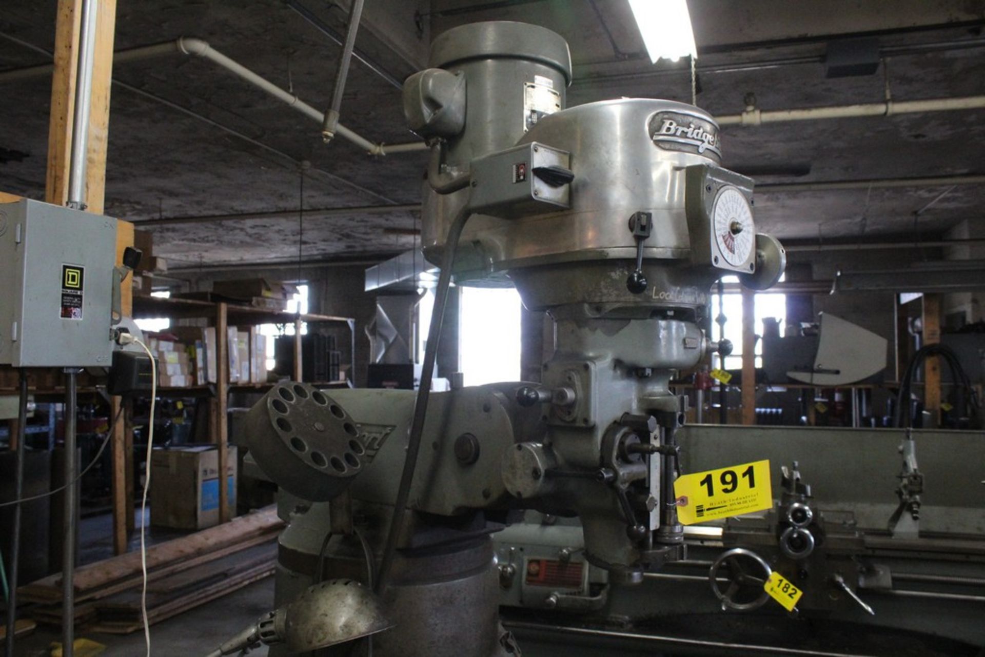 Bridgeport 1-1/2 HP Variable Speed Ram Type Vertical Mill, s/n 12BR121710, 42” Table - Image 6 of 6