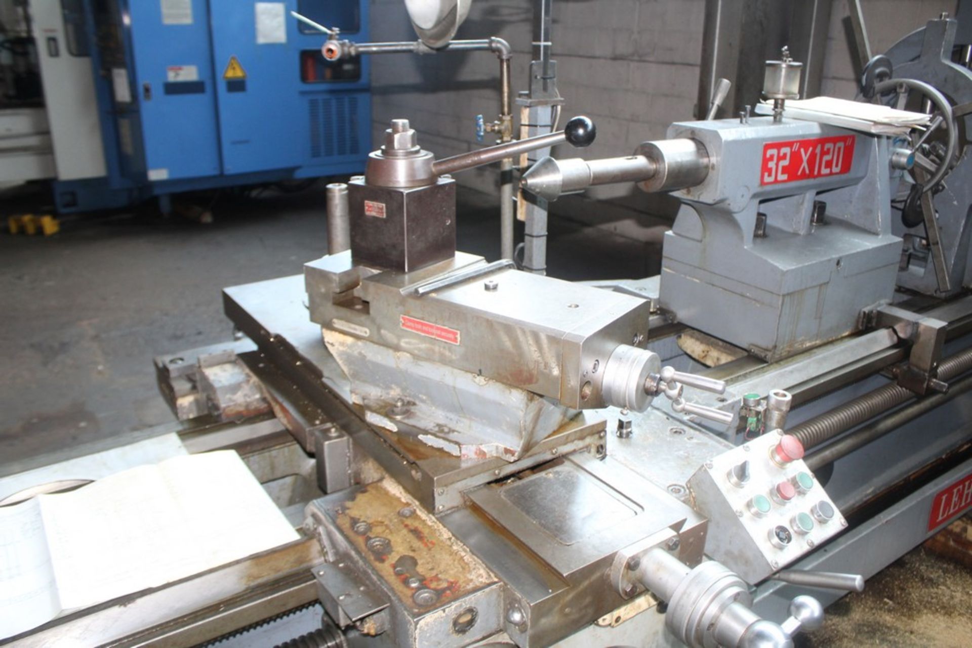 LEHIGH 32/44" X 120" MODEL 32120B HEAVY DUTY GAP BED LATHE, S/N 129 (2001) , SWING OVER BED: 33", - Image 4 of 8