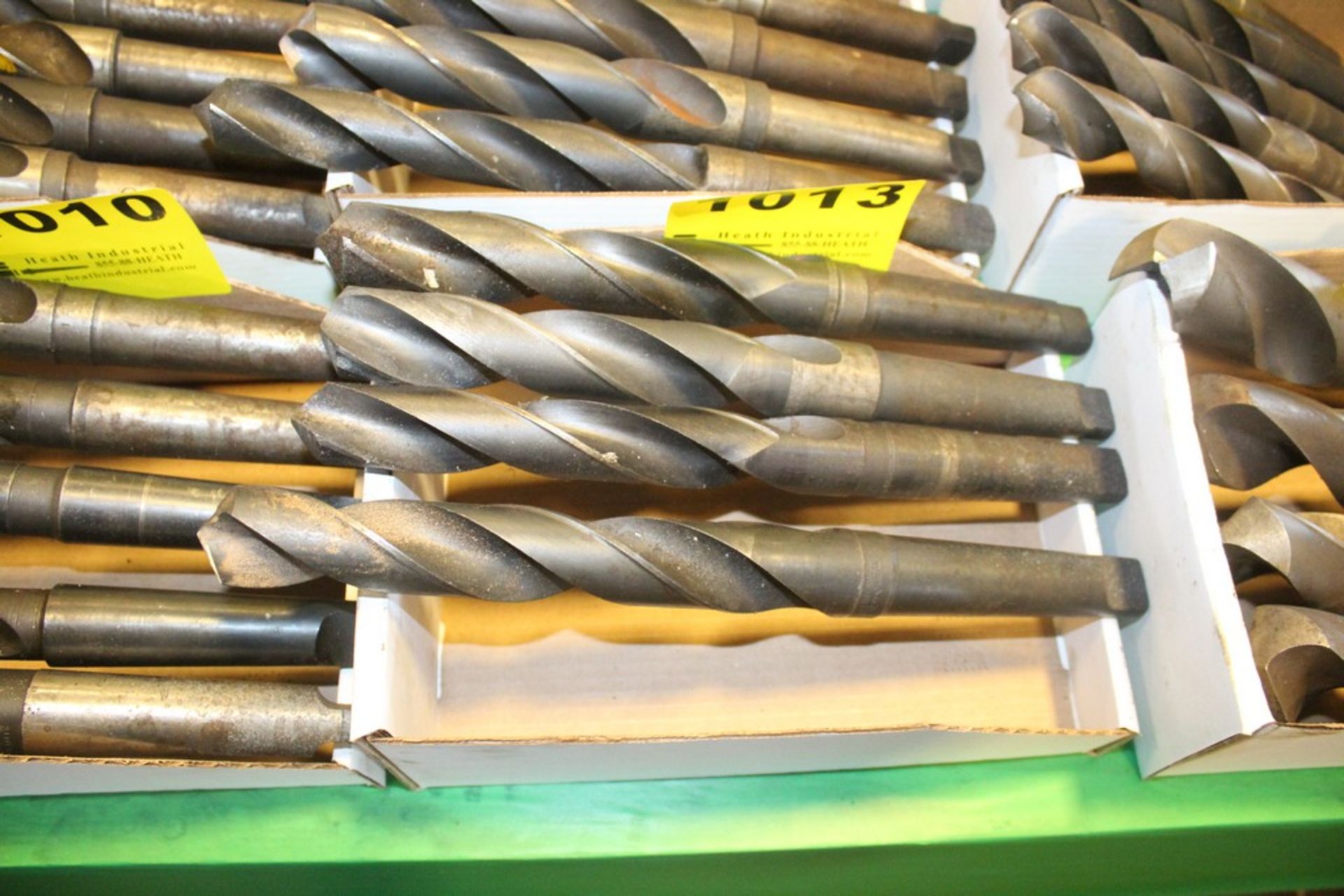 (4) LARGE TAPER SHANK DRILL BITS