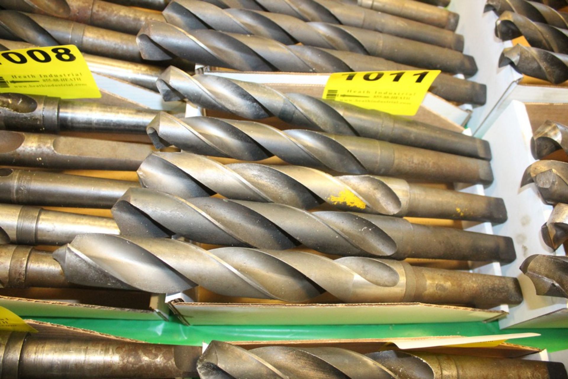 (5) LARGE TAPER SHANK DRILL BITS