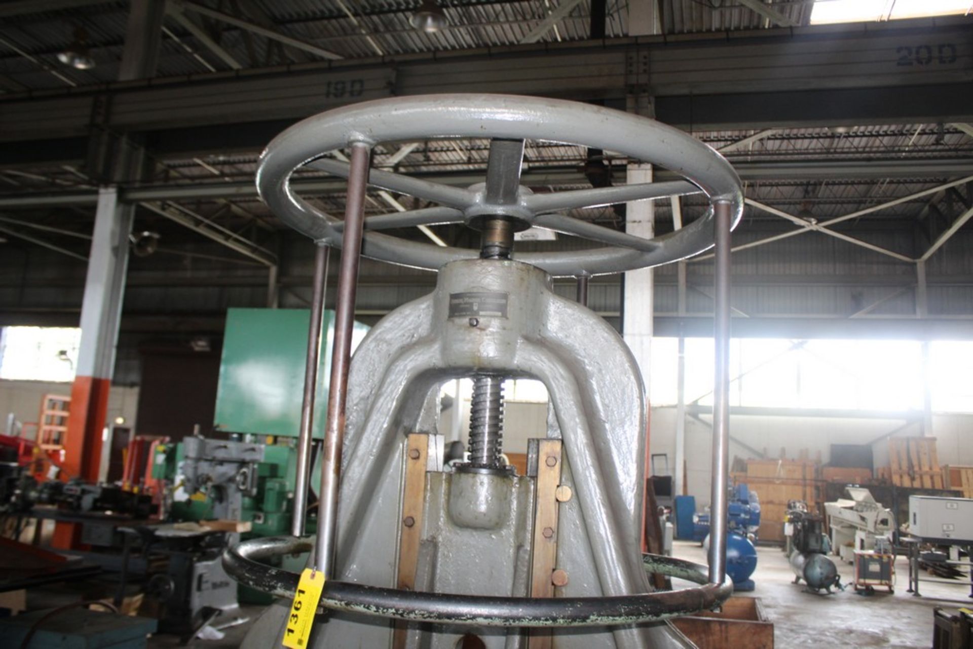 60 TON HOPKINS DIE MAKERS SCREW PRESS, ASSET # 18035 LOADING FEE: $50 - Image 2 of 3