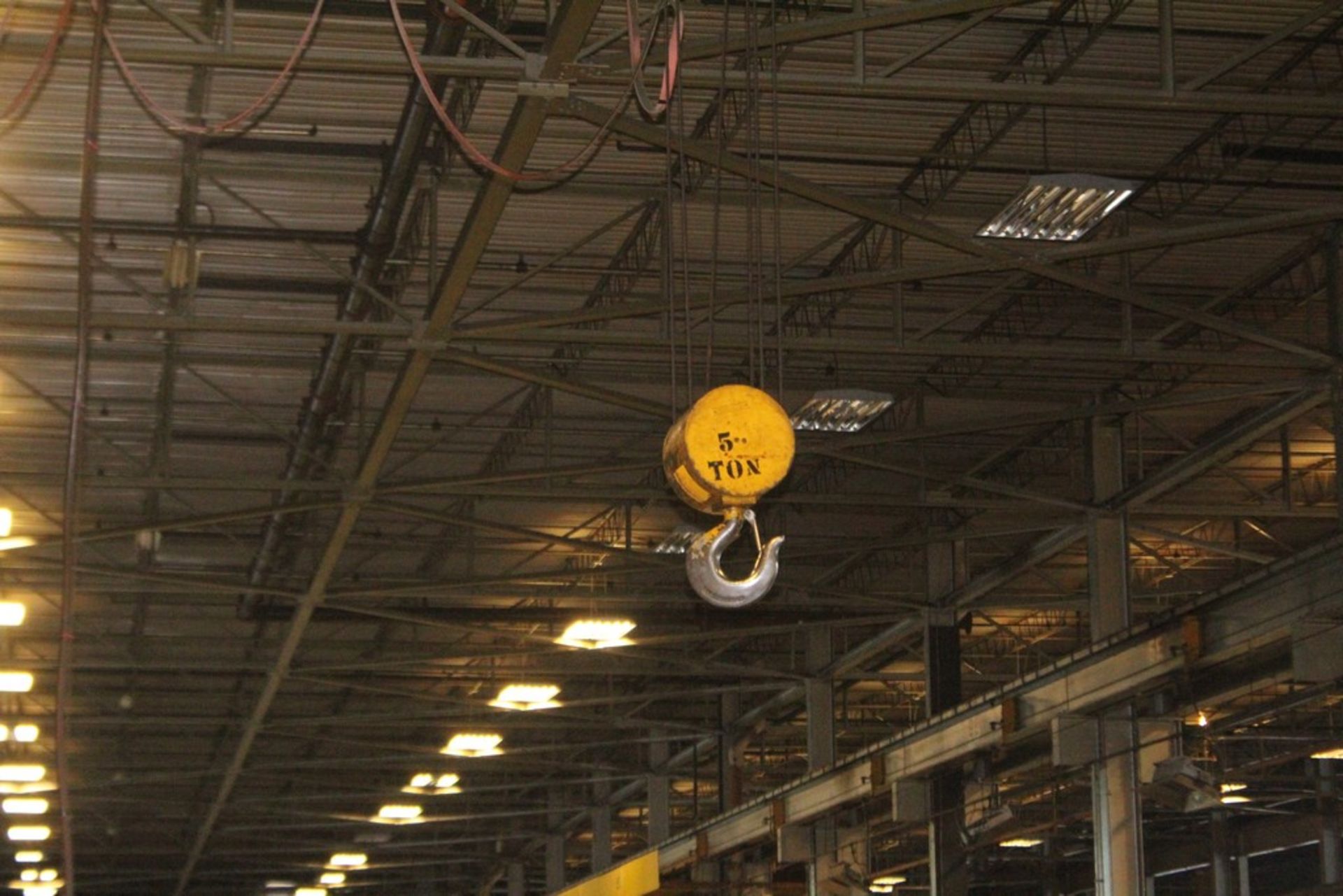 WHITING 5-TON DOUBLE GIRDER ELECTRIC OVERHEAD BRIDGE CRANE, CAPACITY 5 TON, SPAN 50', LIFT 20', - Image 3 of 4