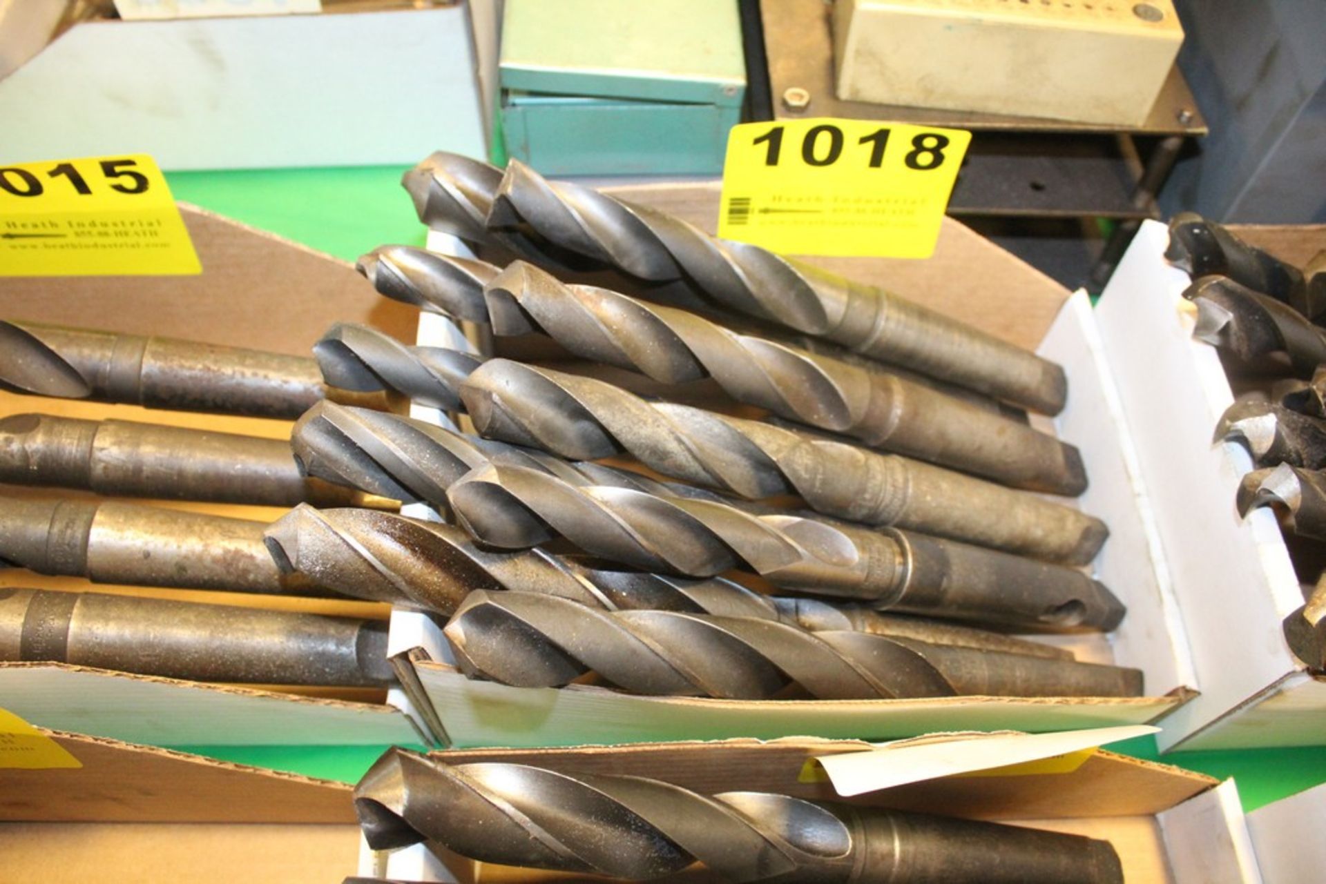 (5) LARGE TAPER SHANK DRILL BITS