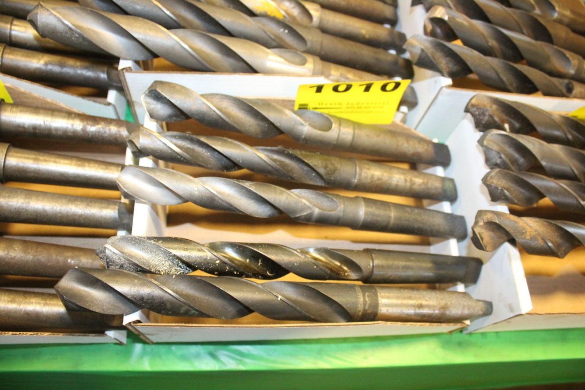 (5) LARGE TAPER SHANK DRILL BITS