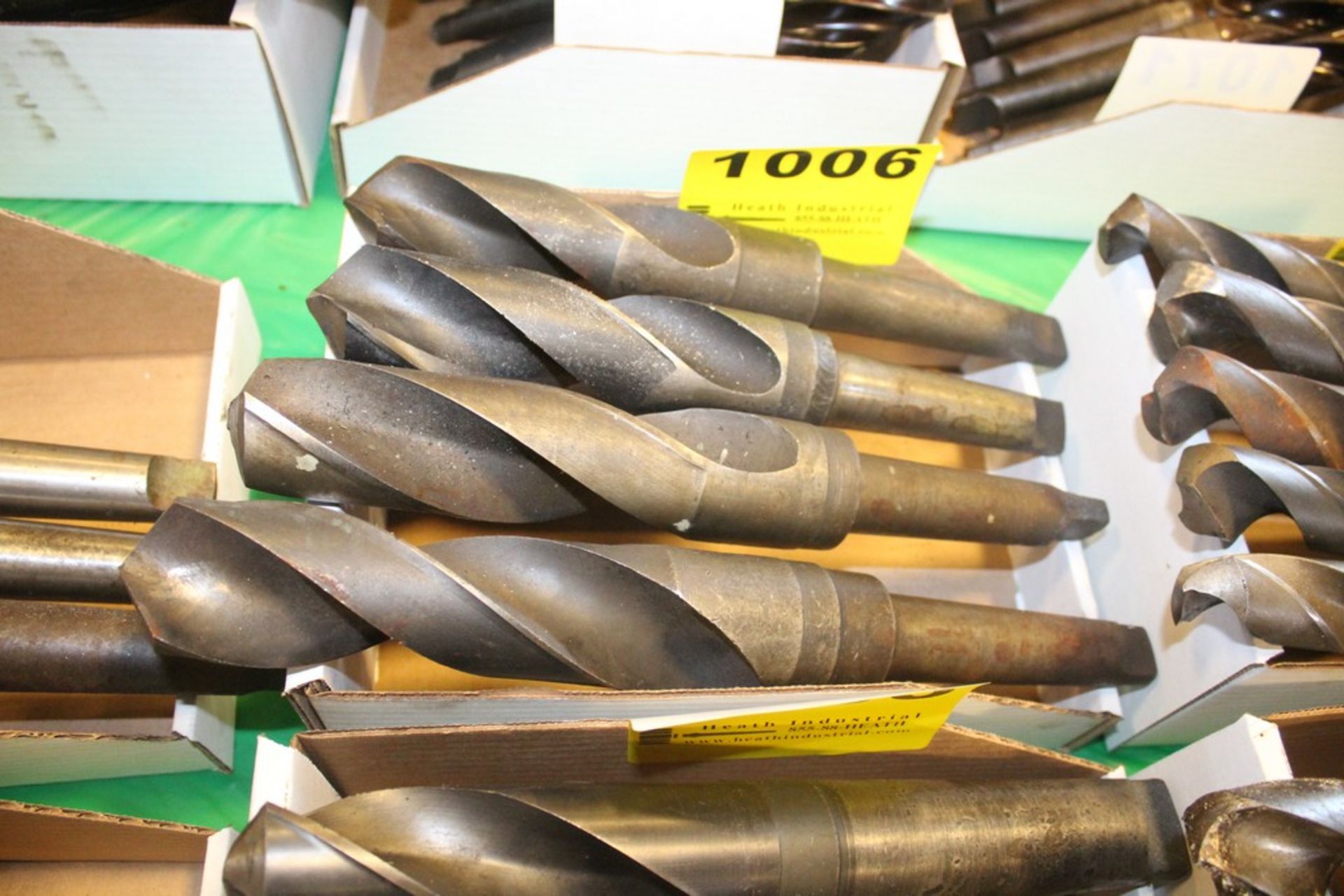 (4) LARGE TAPER SHANK DRILL BITS