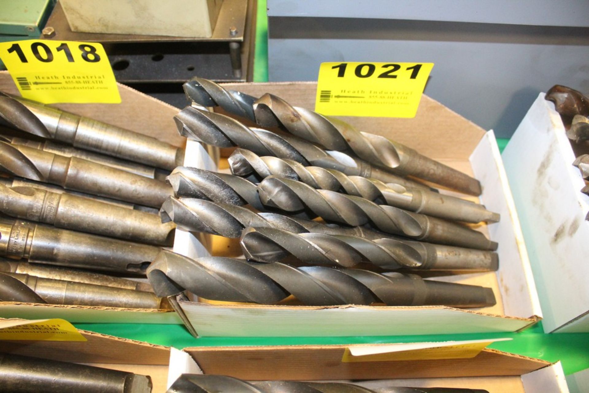 (10) LARGE TAPER SHANK DRILL BITS