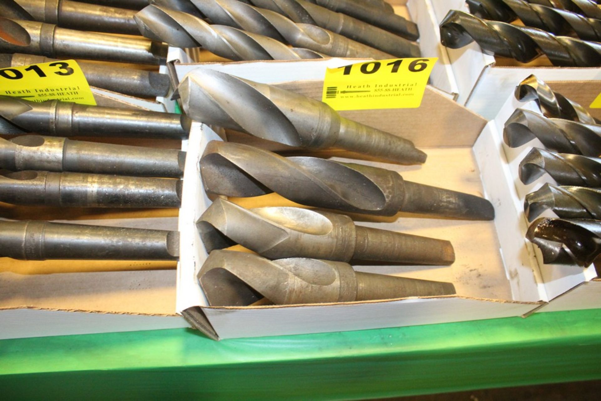 (4) LARGE TAPER SHANK DRILL BITS