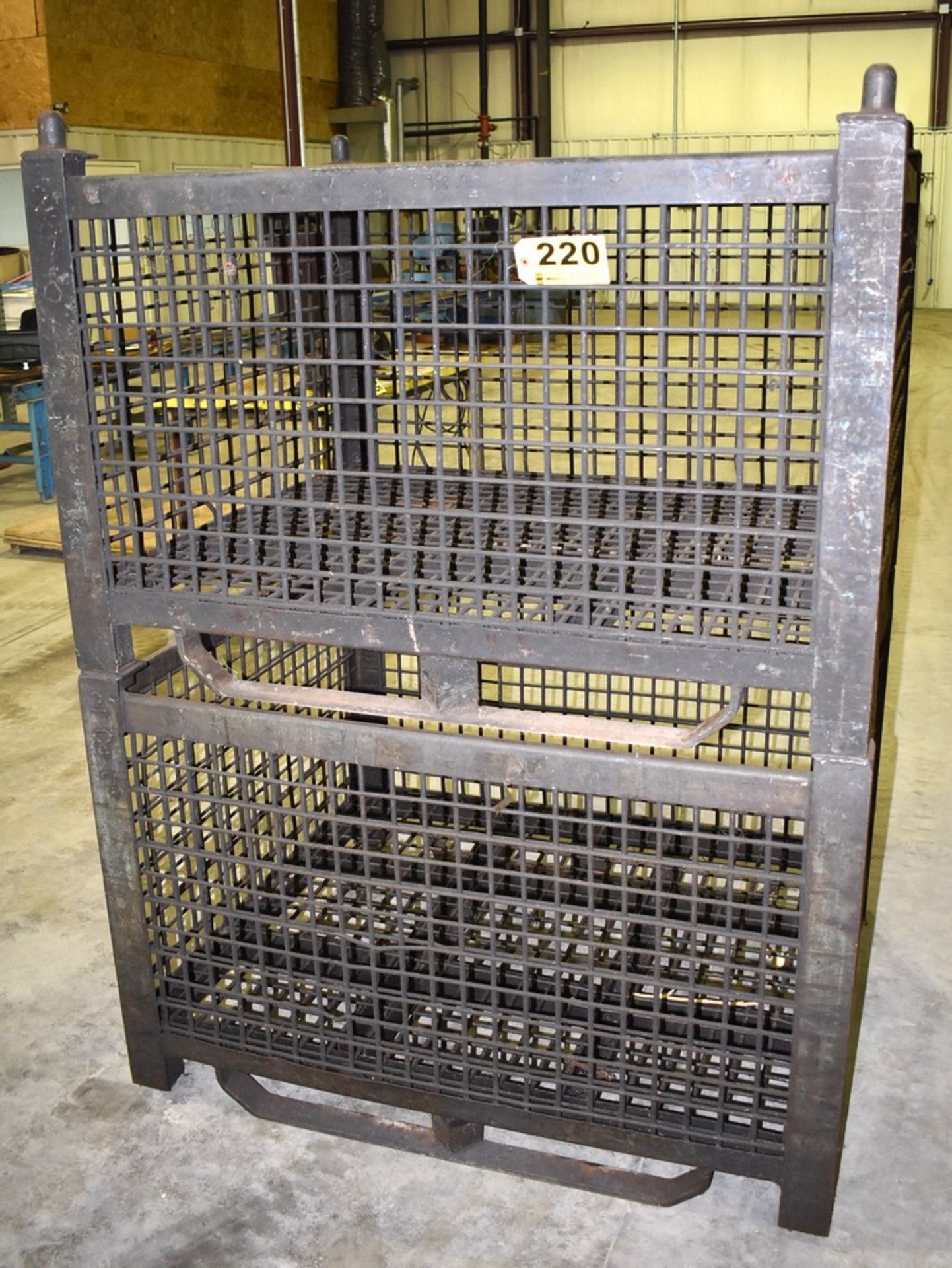 (2) 48" x 40" x 32" H Rigid Wire Stacking Container - Image 2 of 2