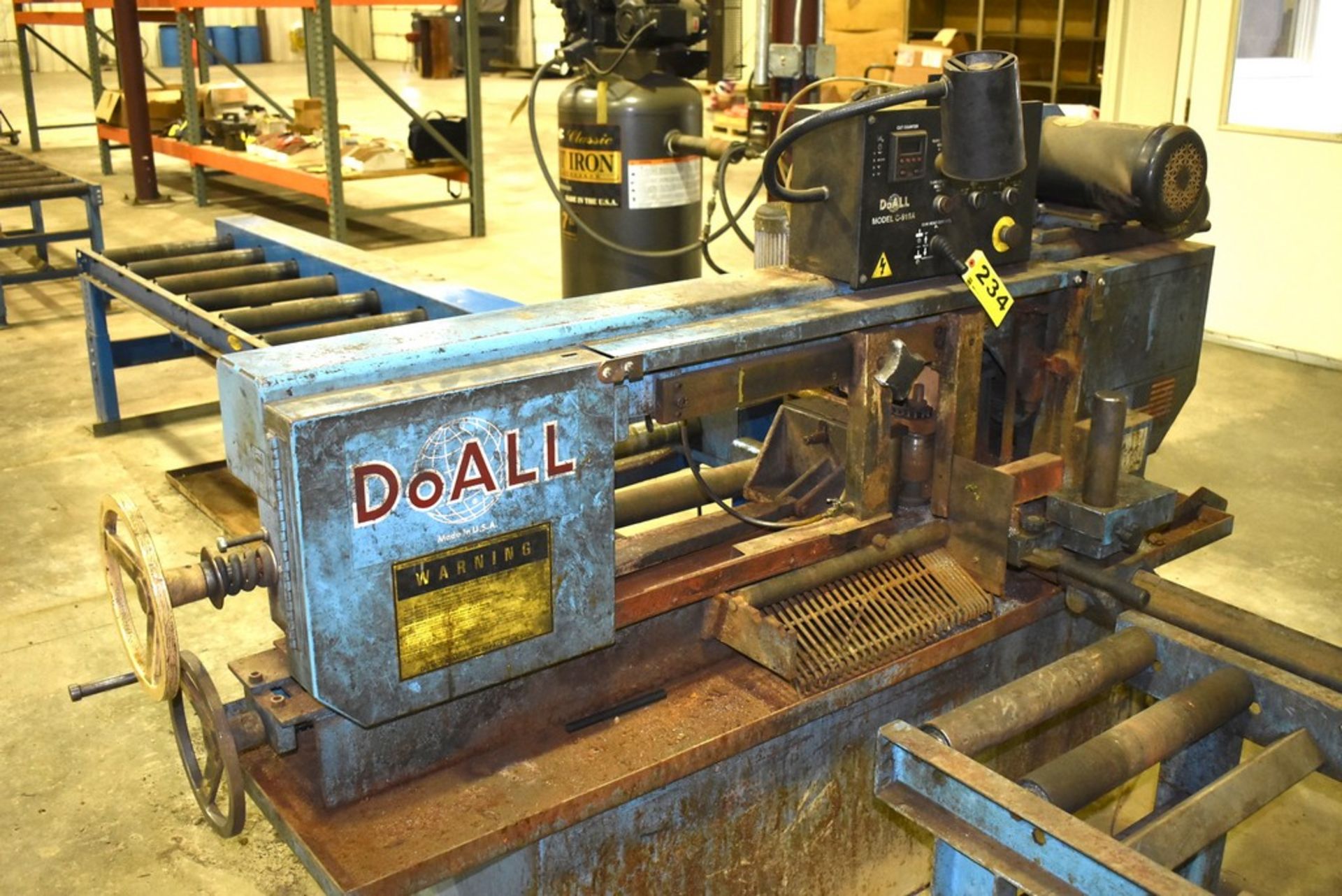 Do All Model C-916-A Horizontal Bandsaw, Serial Number: 528-97299 ( New 1997) 9" x 16" Capacity - - Image 7 of 10