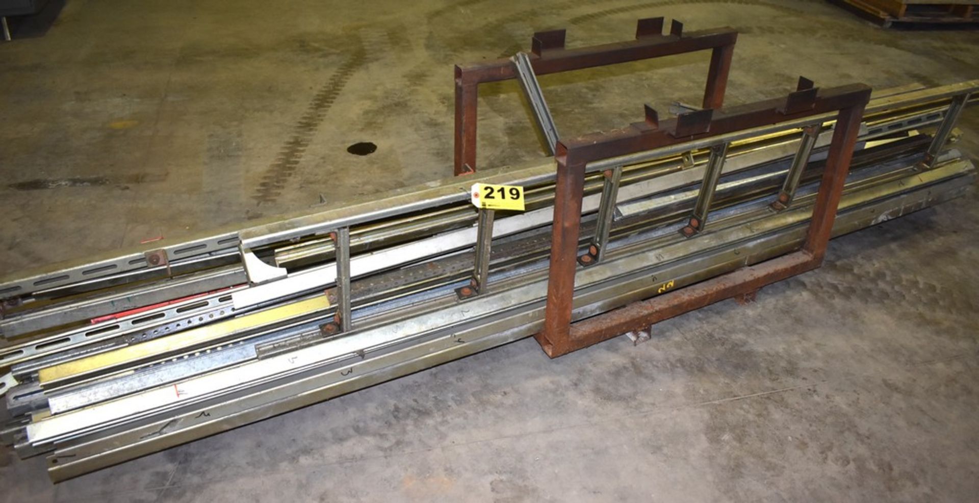 (LOT) Slotted Steel Strut Channel: Miscellaneous Lengths up to 12' - Steel Skid Included