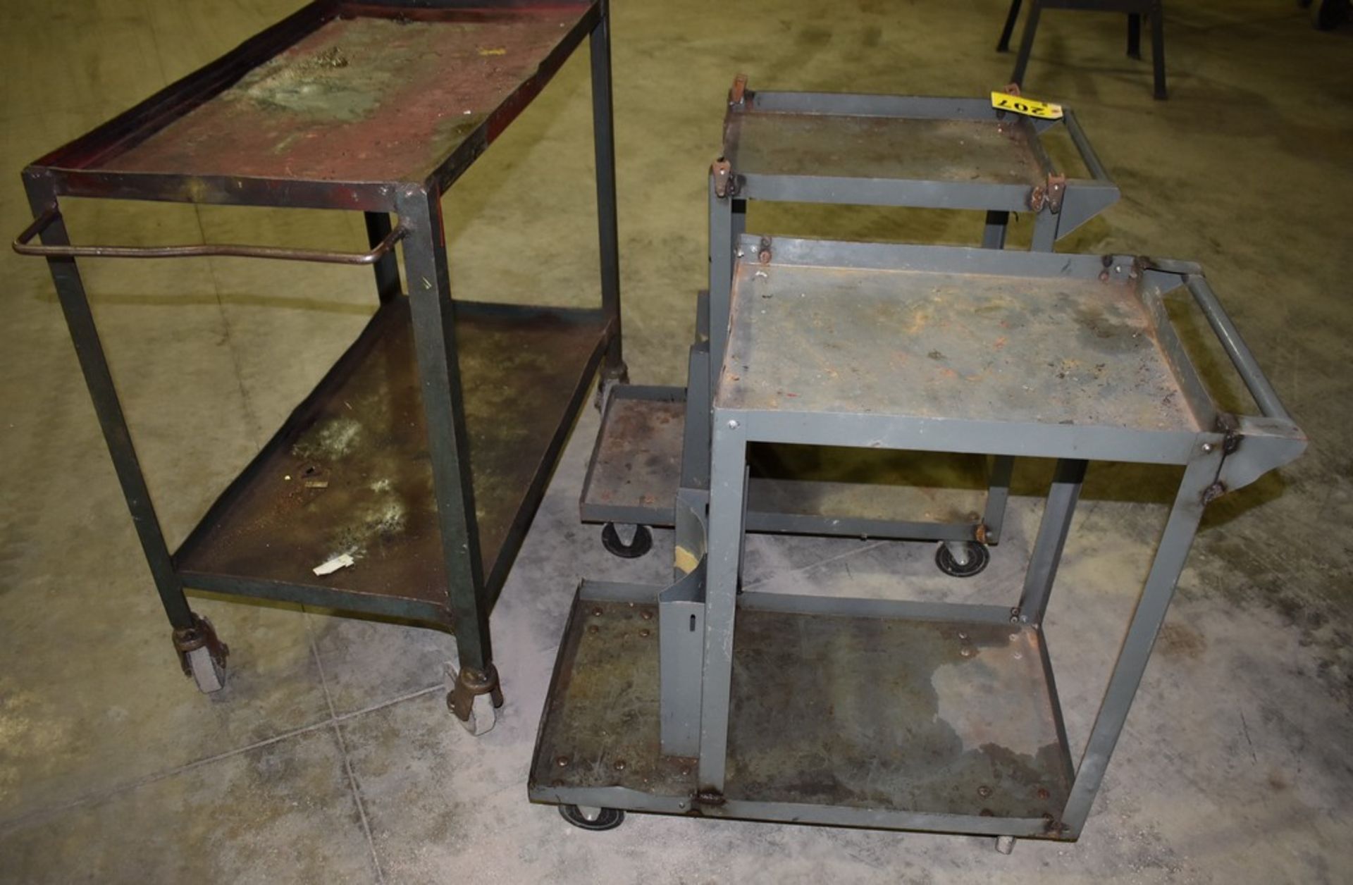 (3) Portable Steel Shop Carts - Image 3 of 4