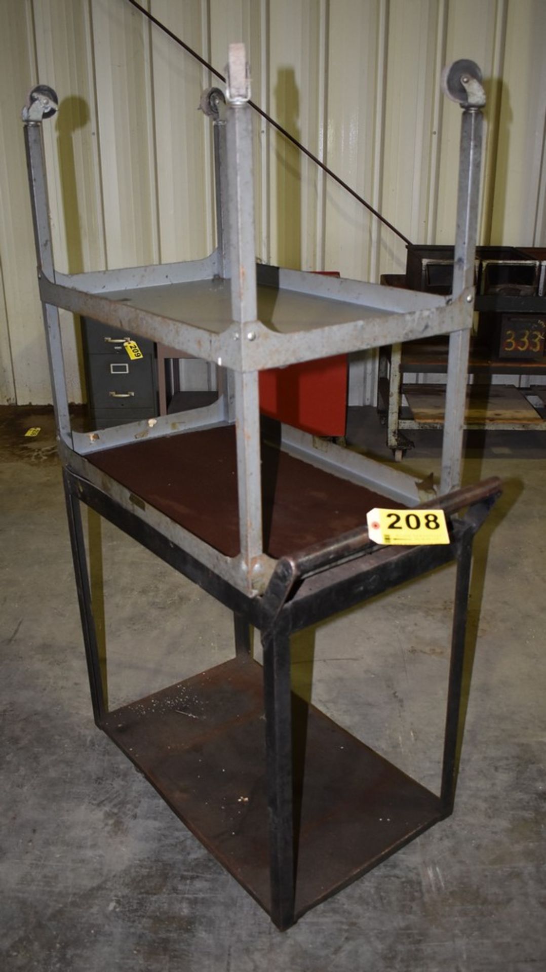 (2) portable Steel Shop carts