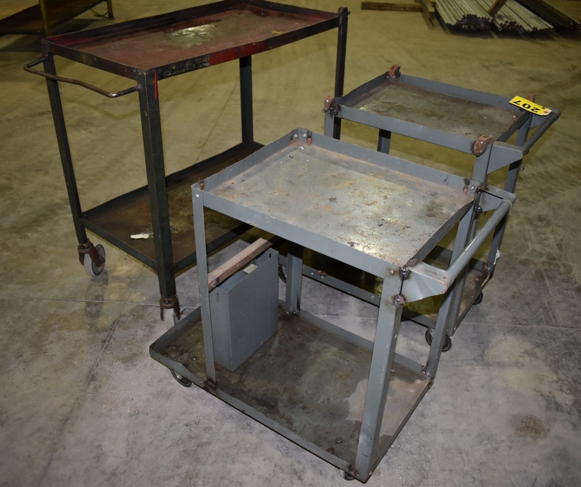(3) Portable Steel Shop Carts - Image 2 of 4