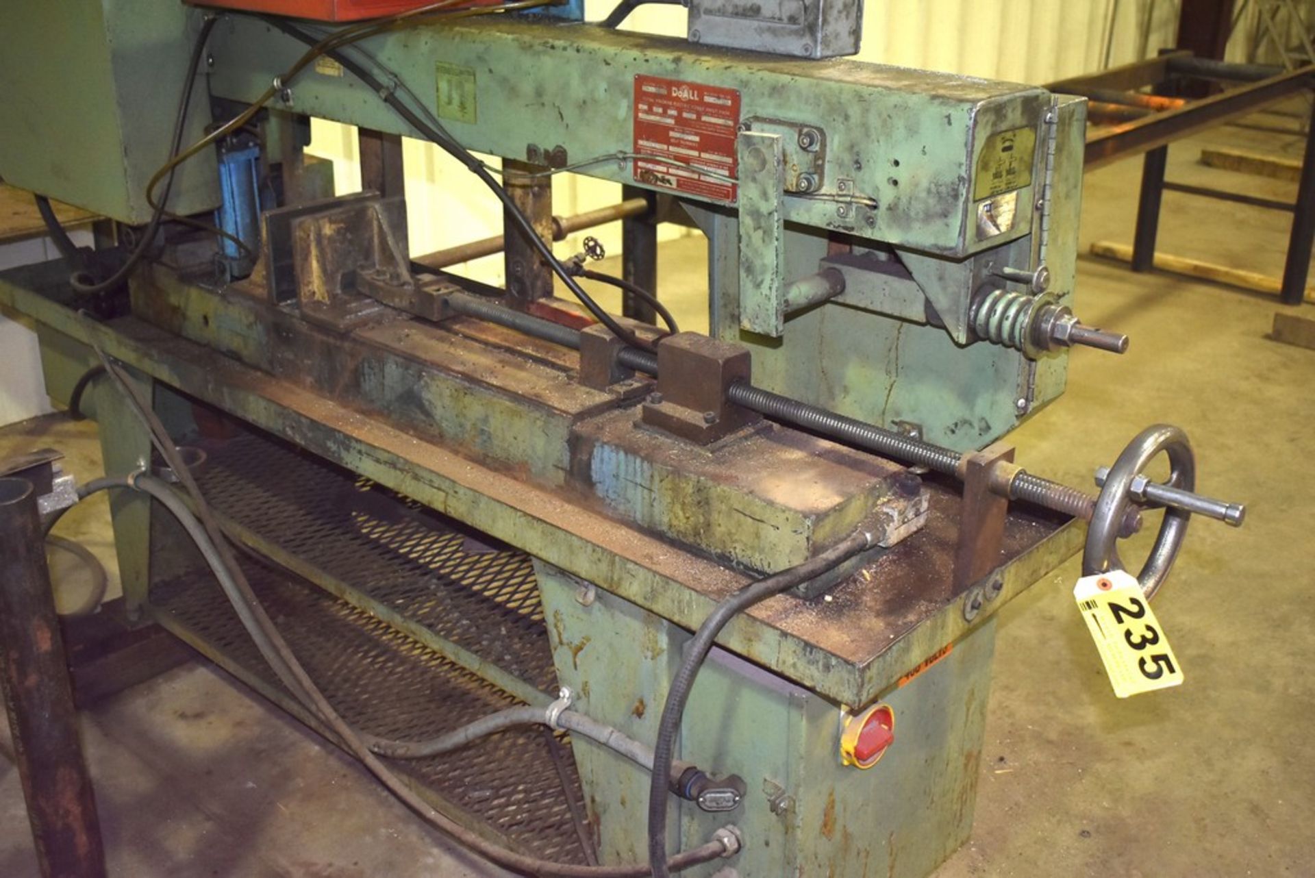 Do All Model C-916 Horizontal Bandsaw, Serial Number: 438-85782 ( New 1985), 9" x 16" Capacity - ( - Image 6 of 9