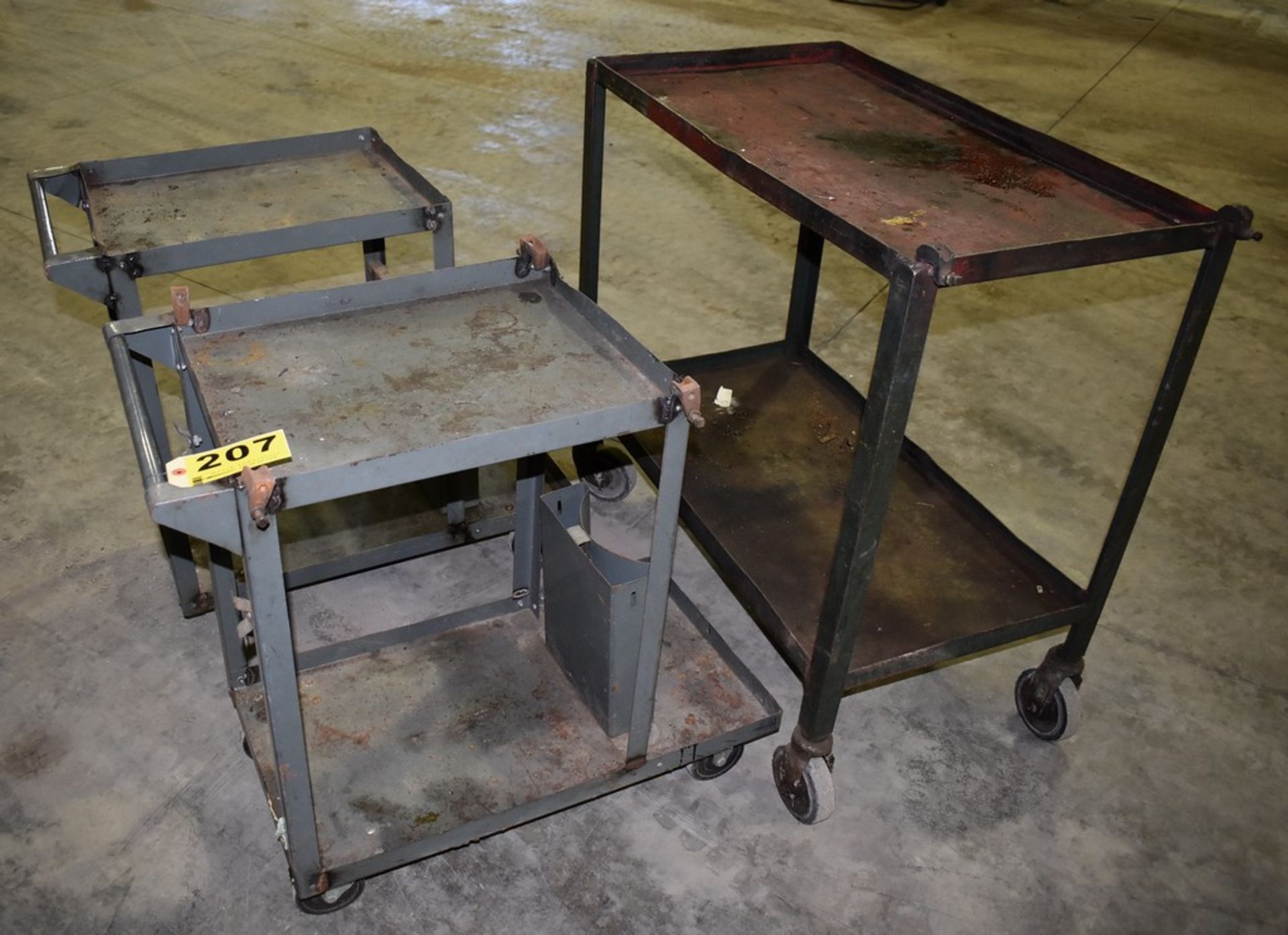(3) Portable Steel Shop Carts - Image 4 of 4